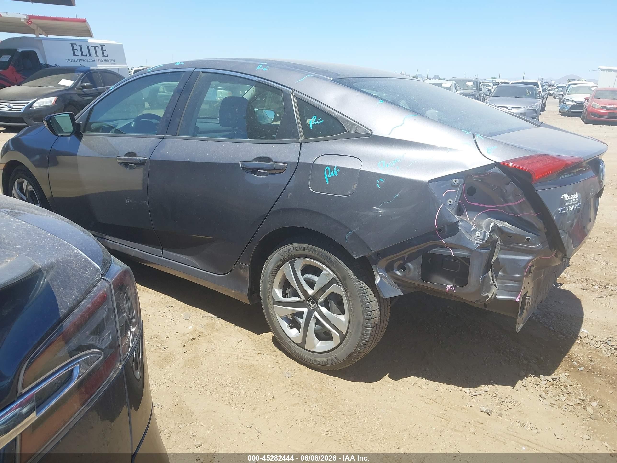 2016 Honda Civic Lx Gray vin: 2HGFC2F5XGH556615