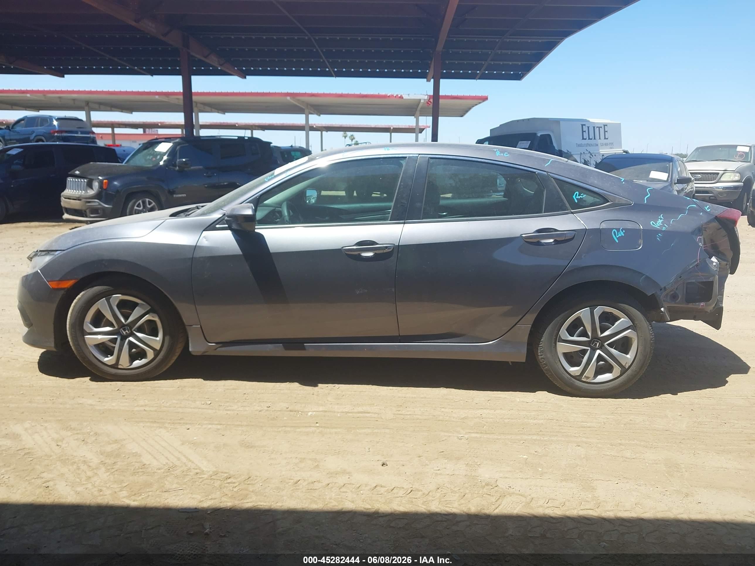 2016 Honda Civic Lx Gray vin: 2HGFC2F5XGH556615