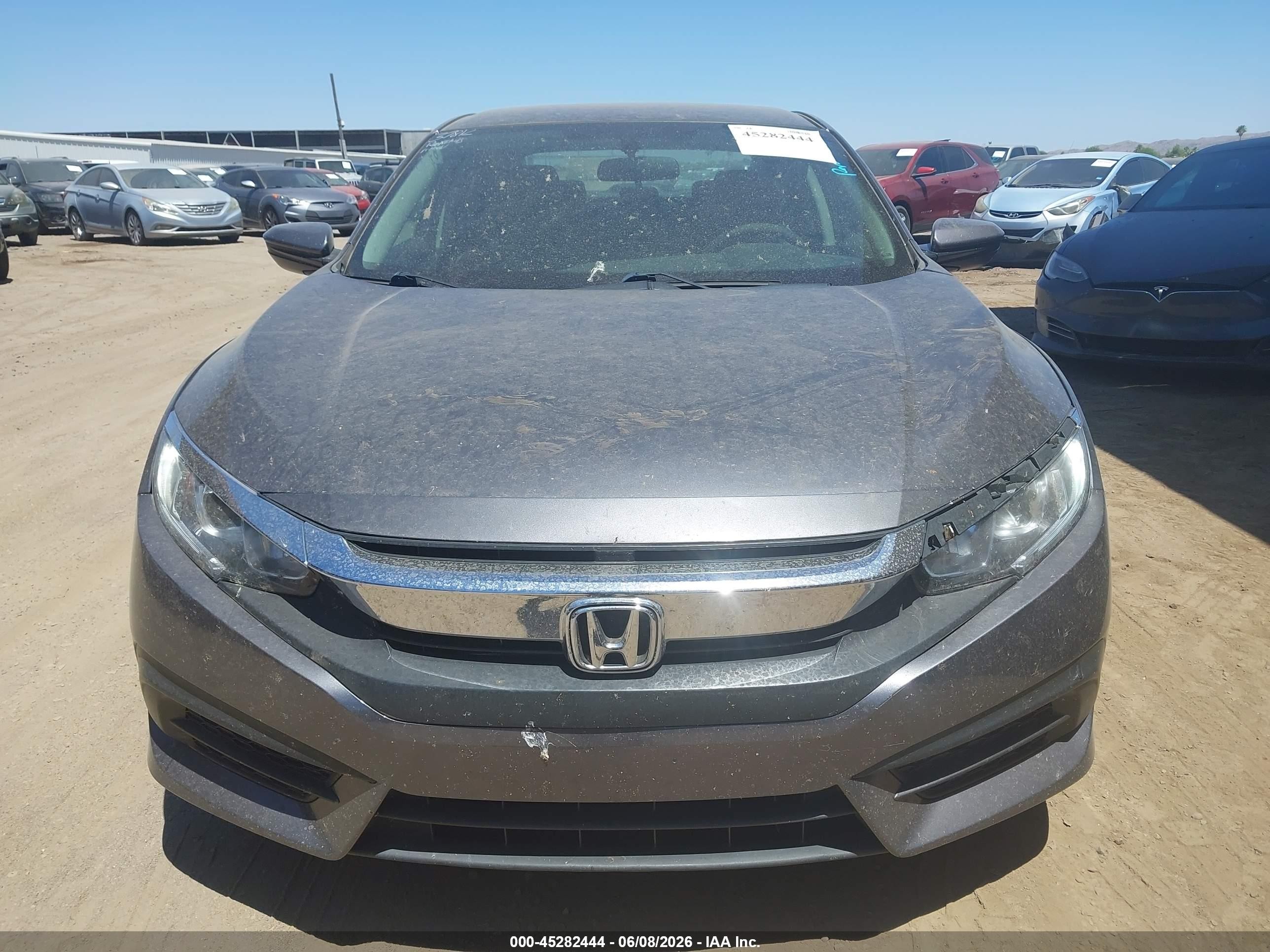 2016 Honda Civic Lx Gray vin: 2HGFC2F5XGH556615