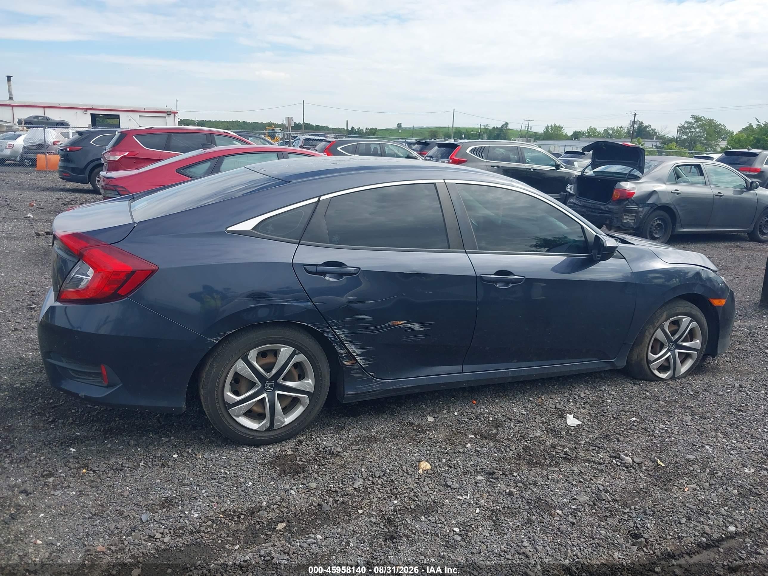 2018 Honda Civic Lx Blue vin: 2HGFC2F5XJH539062