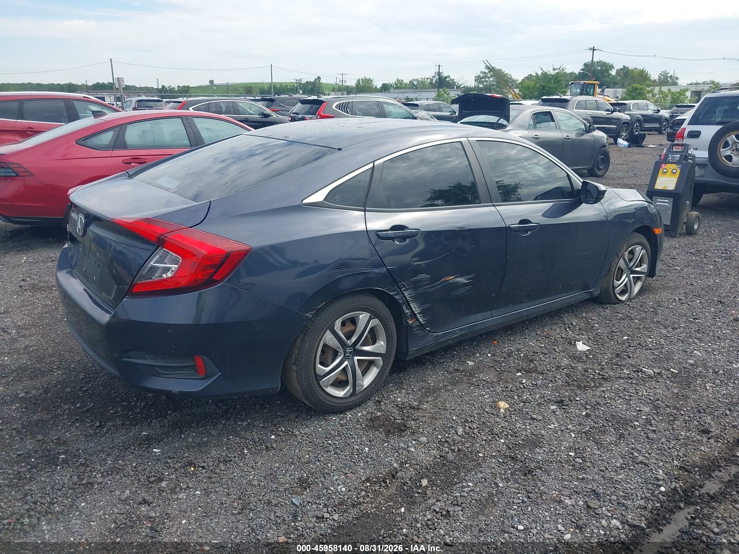 2018 Honda Civic Lx Blue vin: 2HGFC2F5XJH539062