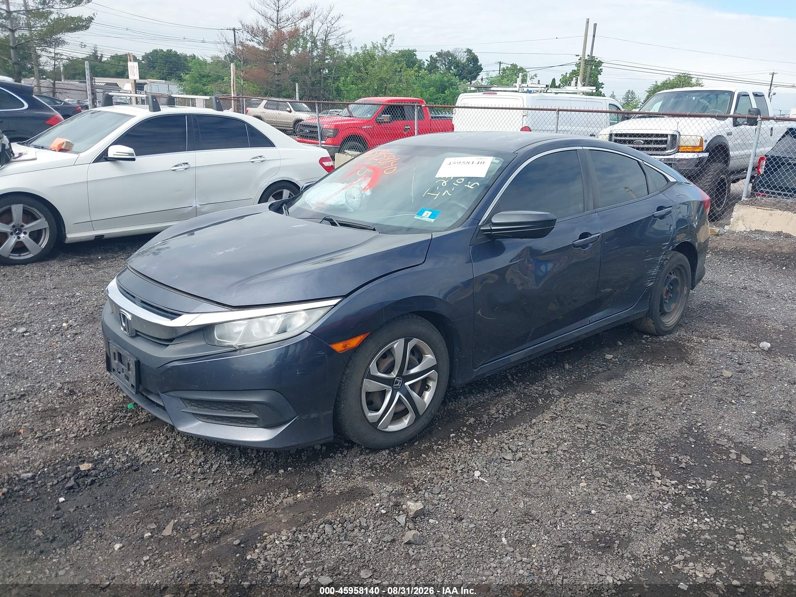 2018 Honda Civic Lx Blue vin: 2HGFC2F5XJH539062
