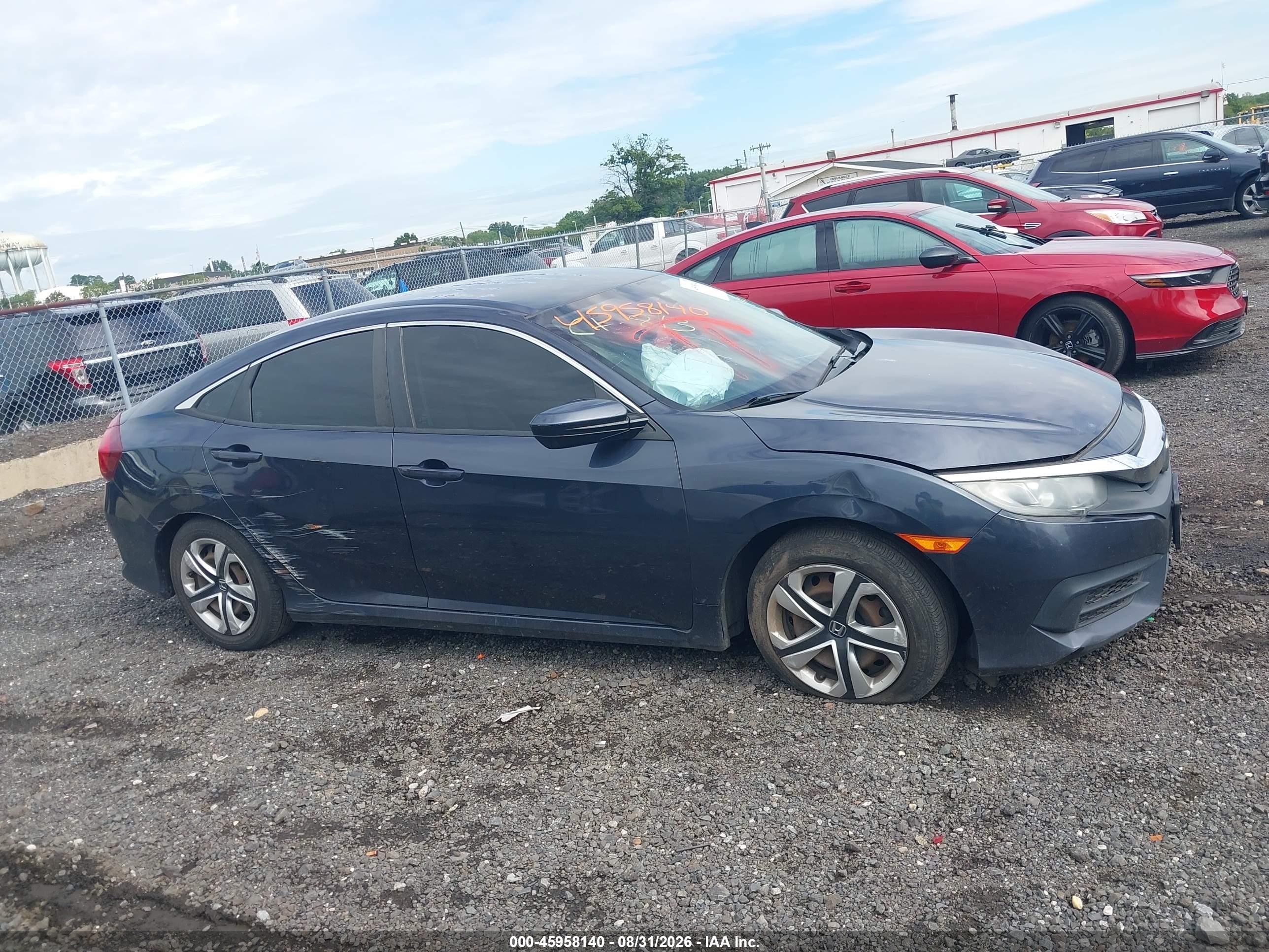 2018 Honda Civic Lx Blue vin: 2HGFC2F5XJH539062