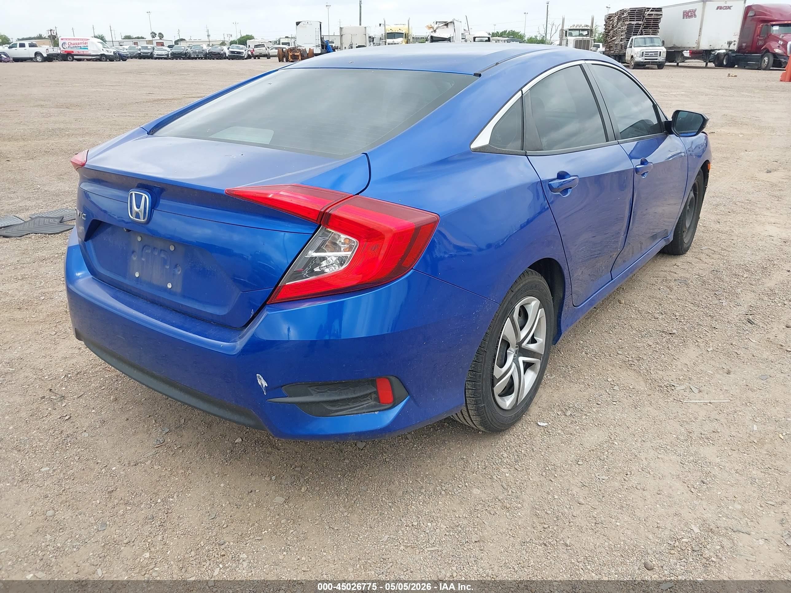 2018 Honda Civic Lx Blue vin: 2HGFC2F5XJH604041
