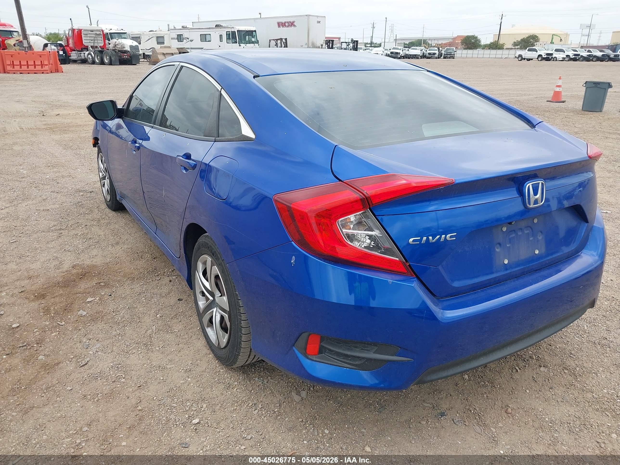 2018 Honda Civic Lx Blue vin: 2HGFC2F5XJH604041