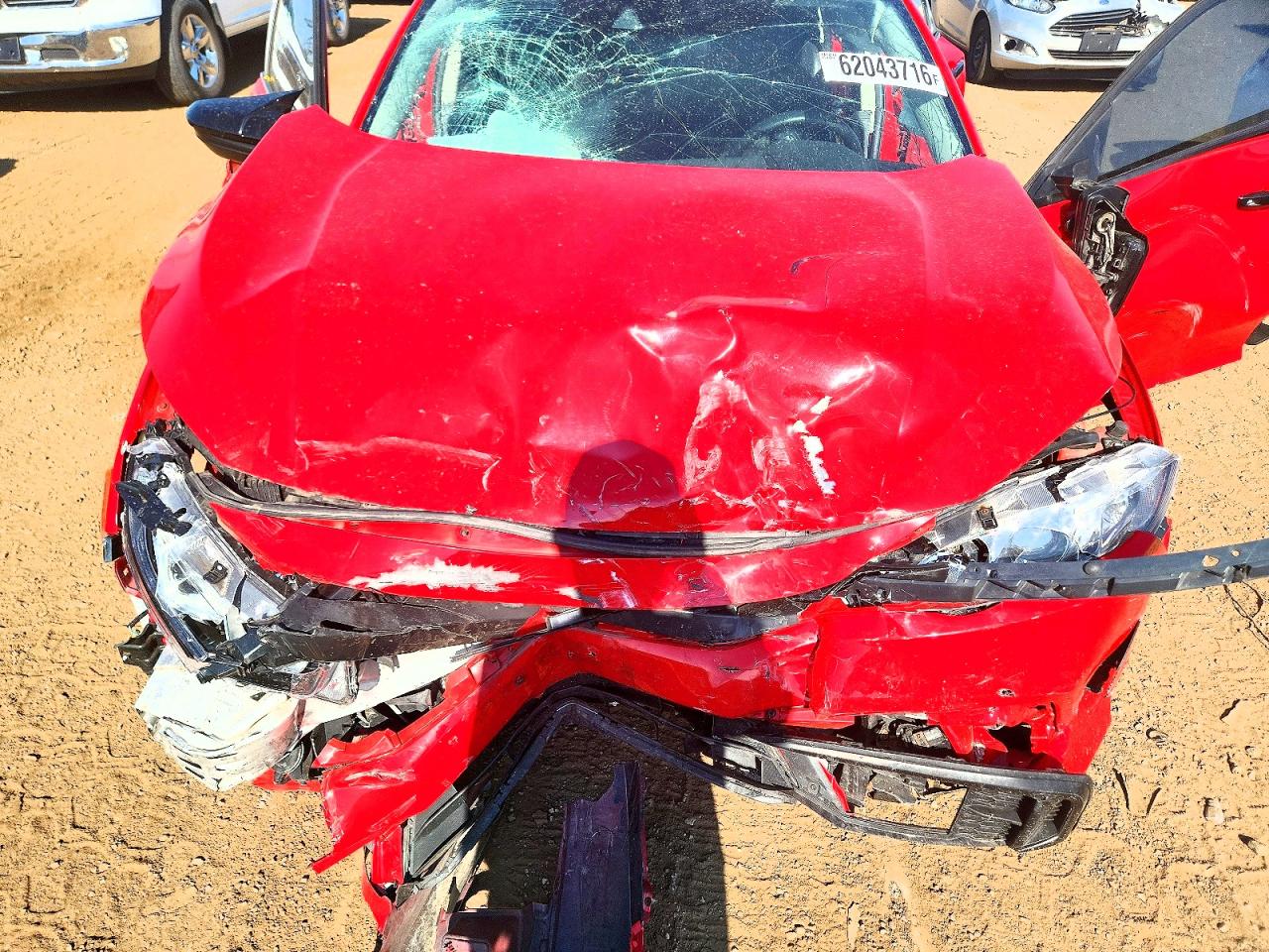 2019 Honda Civic Lx Red vin: 2HGFC2F61KH537047