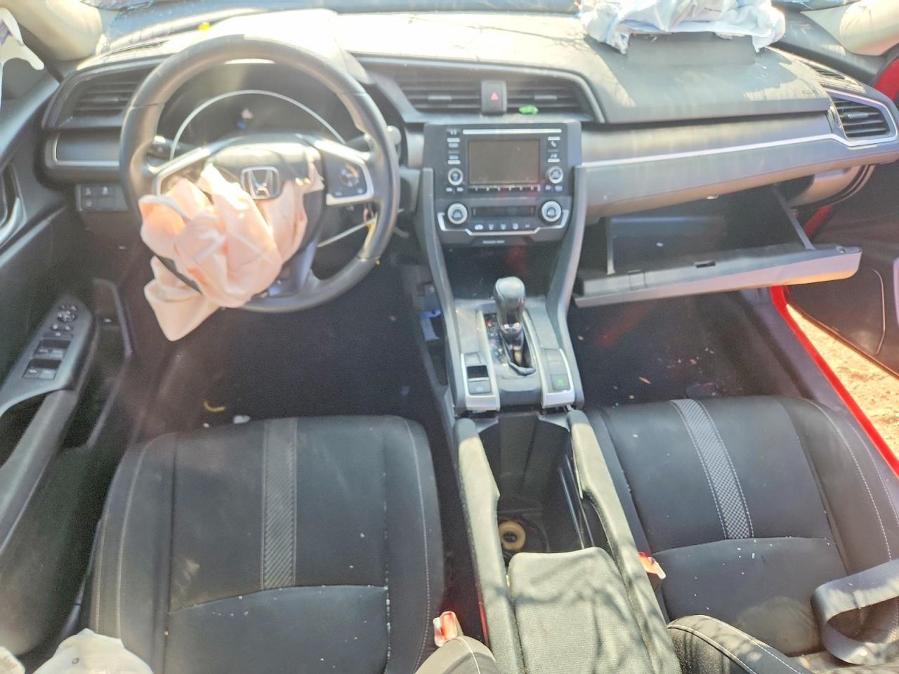 2019 Honda Civic Lx Red vin: 2HGFC2F61KH537047