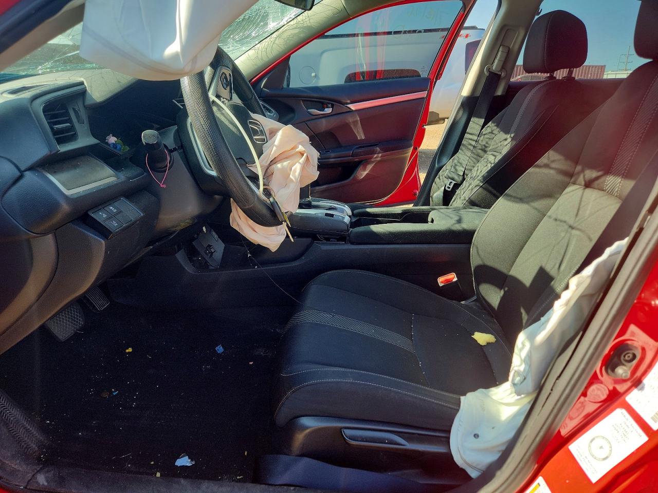 2019 Honda Civic Lx Red vin: 2HGFC2F61KH537047