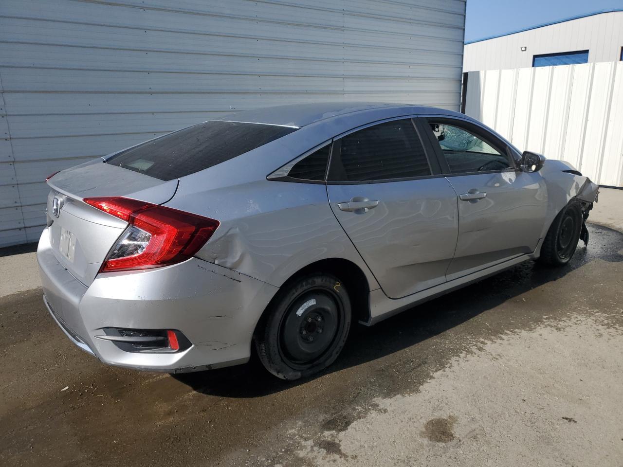 2019 Honda Civic Lx Silver vin: 2HGFC2F61KH540367 Damage: Right Qtr Panel, Dent(S) W/ Paint Dmg, < 1/8 Inch