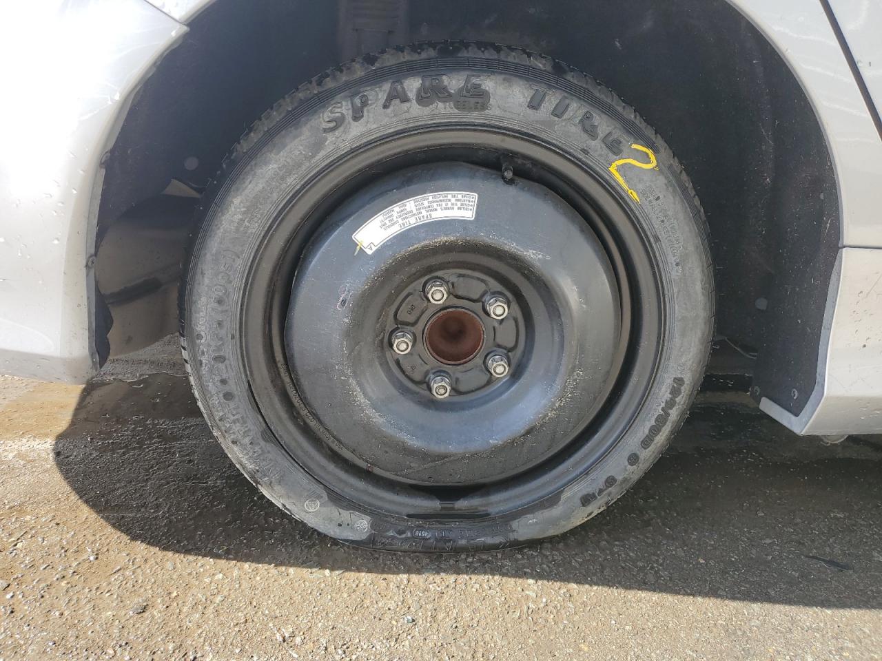 2019 Honda Civic Lx Silver vin: 2HGFC2F61KH540367 Damage: Right Rear Wheel, Missing, Replacement Required