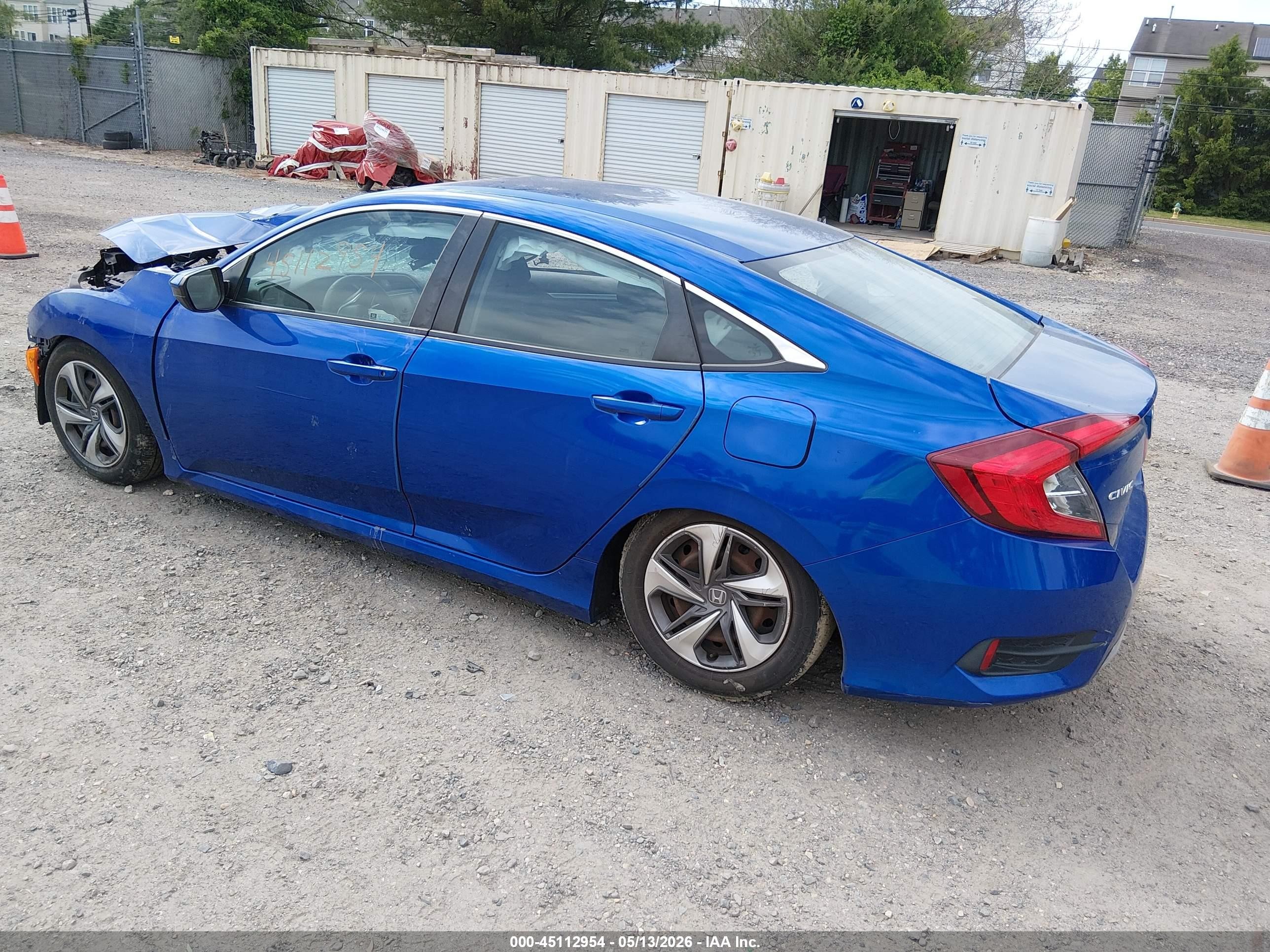 2019 Honda Civic Lx Синий vin: 2HGFC2F61KH549490