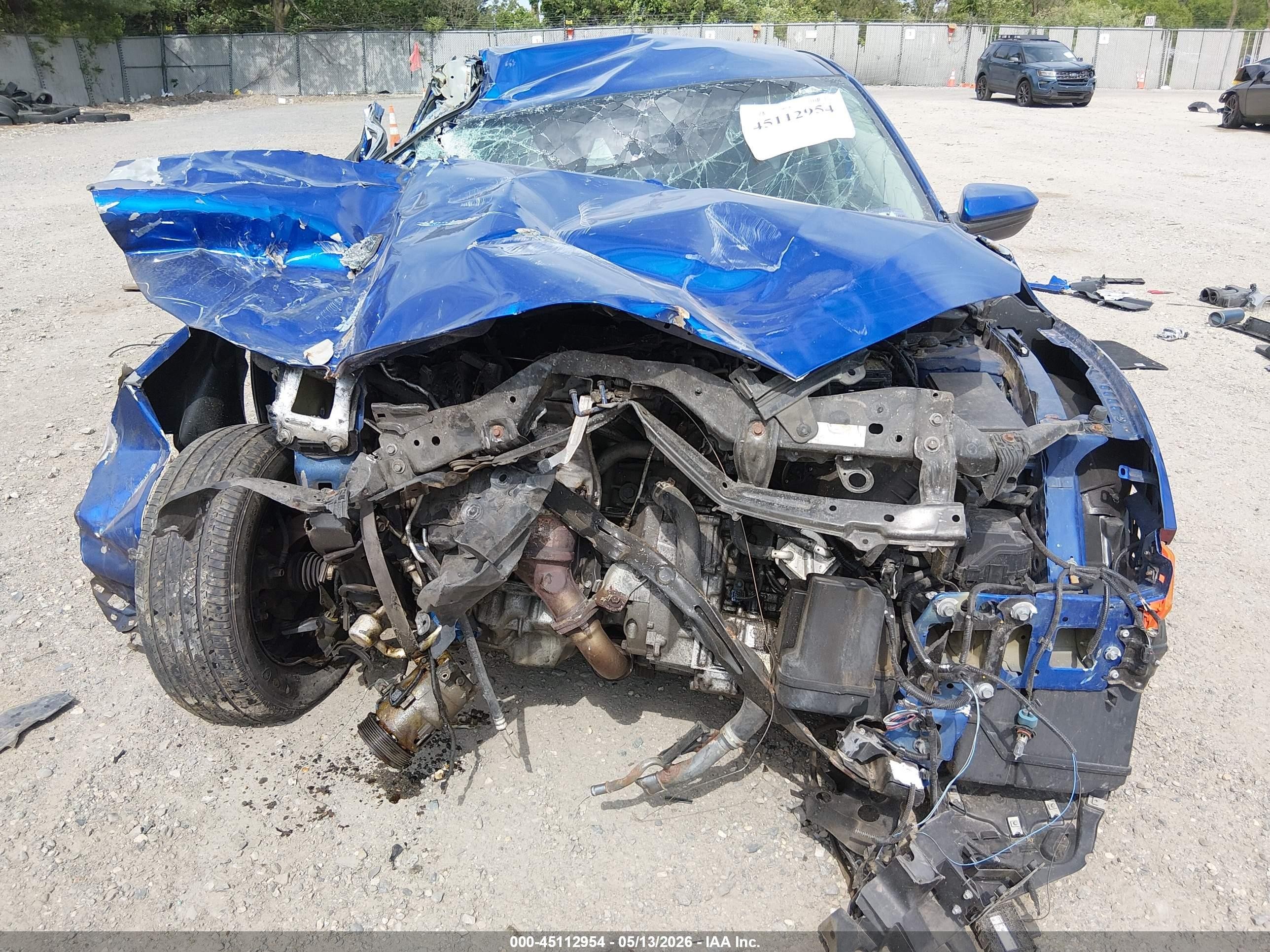 2019 Honda Civic Lx Синий vin: 2HGFC2F61KH549490
