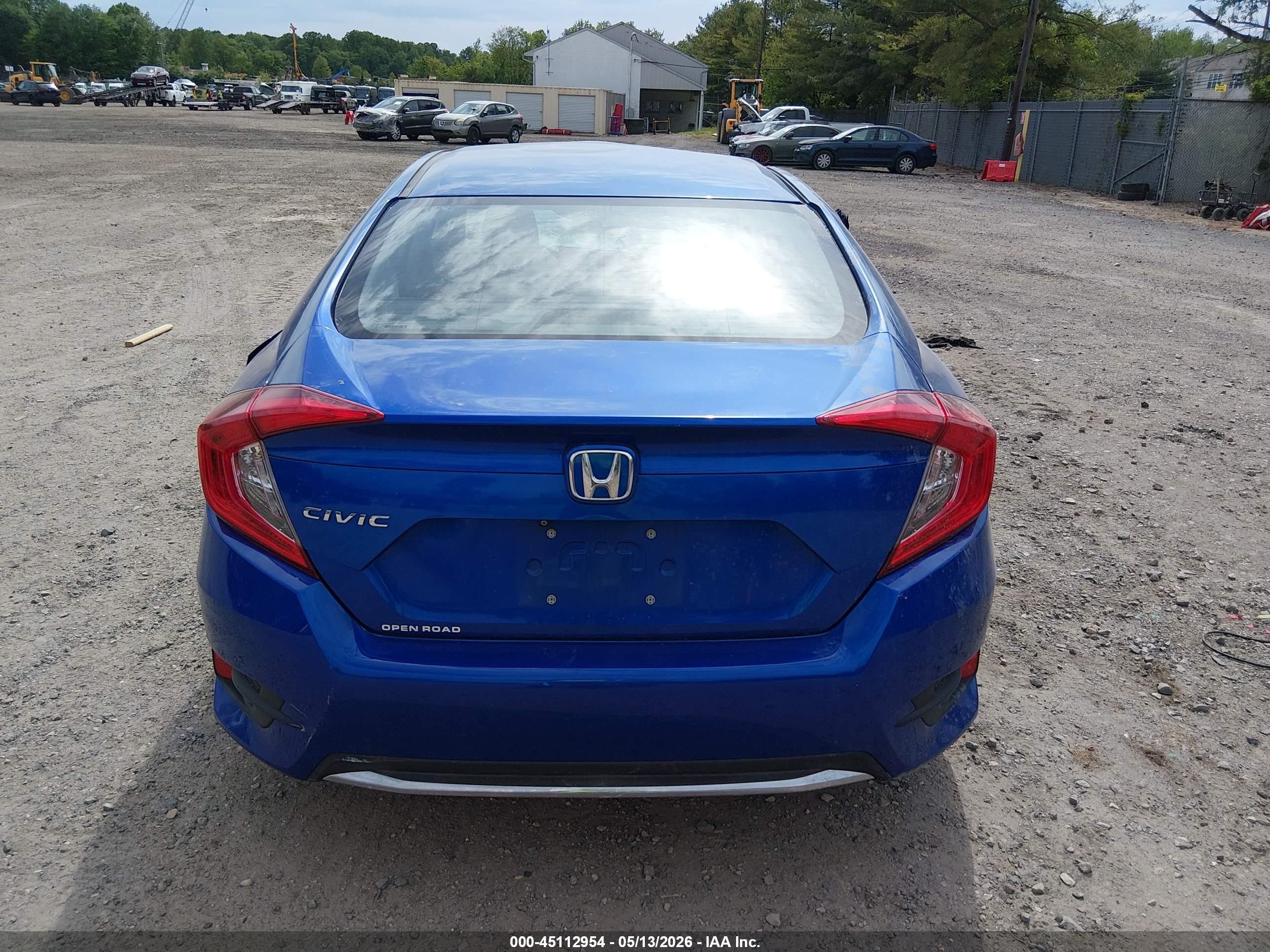 2019 Honda Civic Lx Синий vin: 2HGFC2F61KH549490