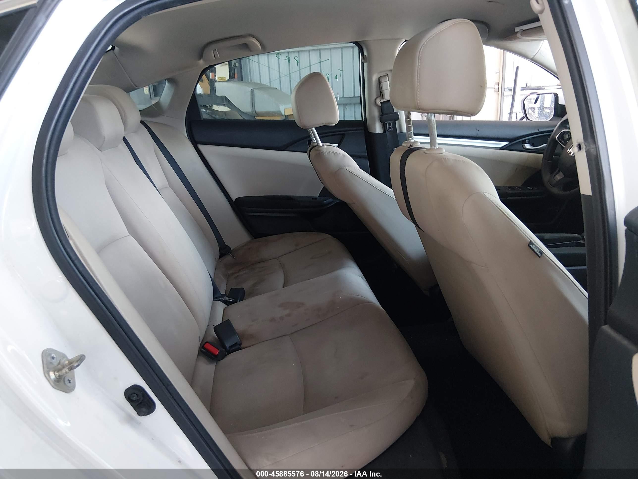 2019 Honda Civic Lx White vin: 2HGFC2F61KH583445