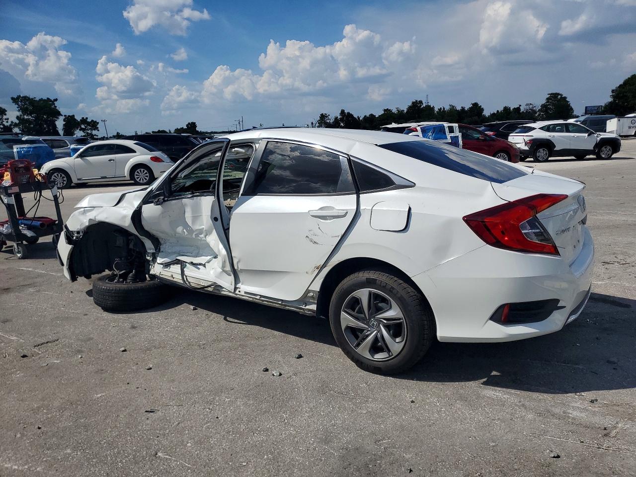 2020 Honda Civic Lx White vin: 2HGFC2F61LH523456