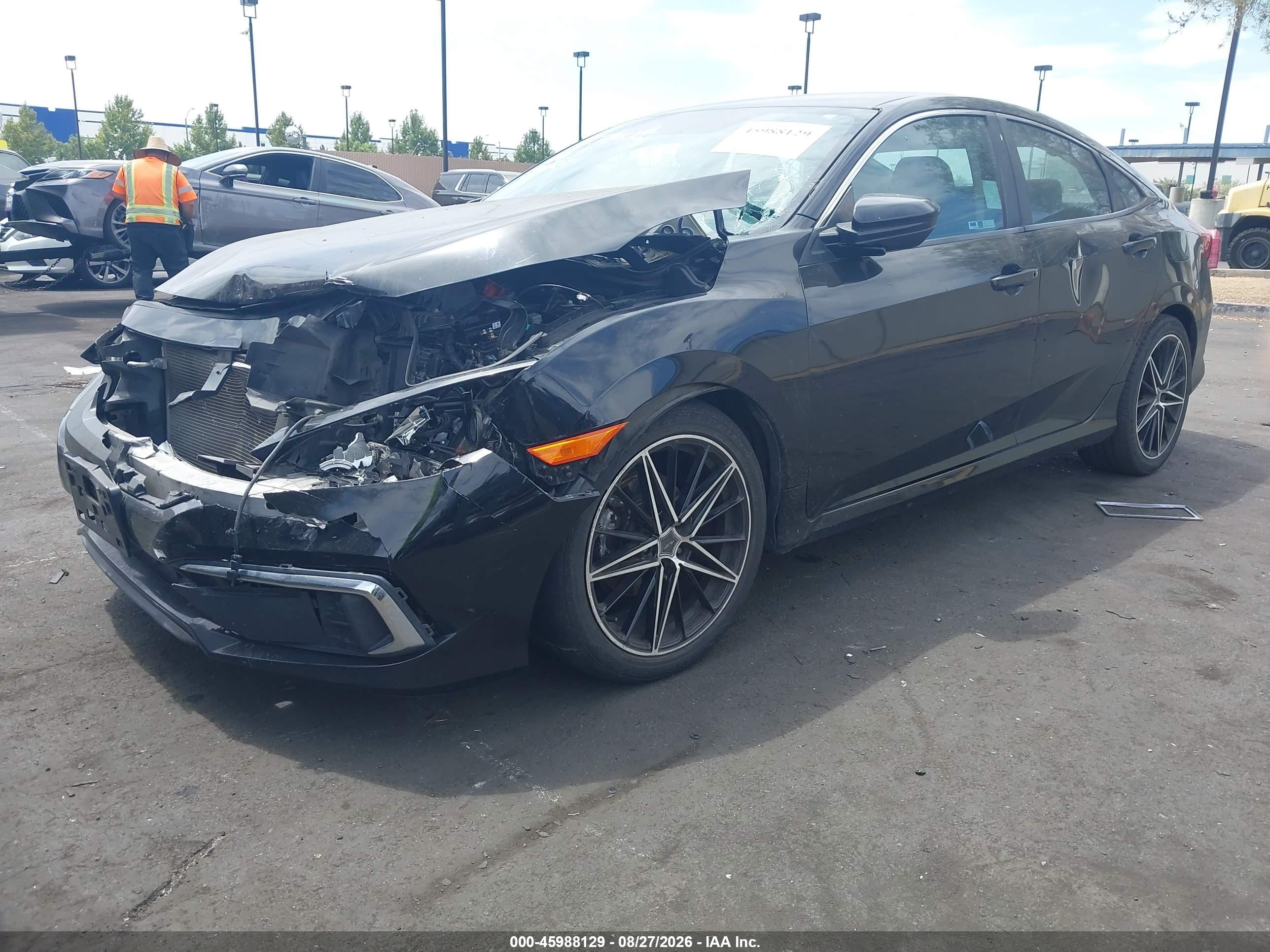 2020 Honda Civic Lx Black vin: 2HGFC2F61LH534022