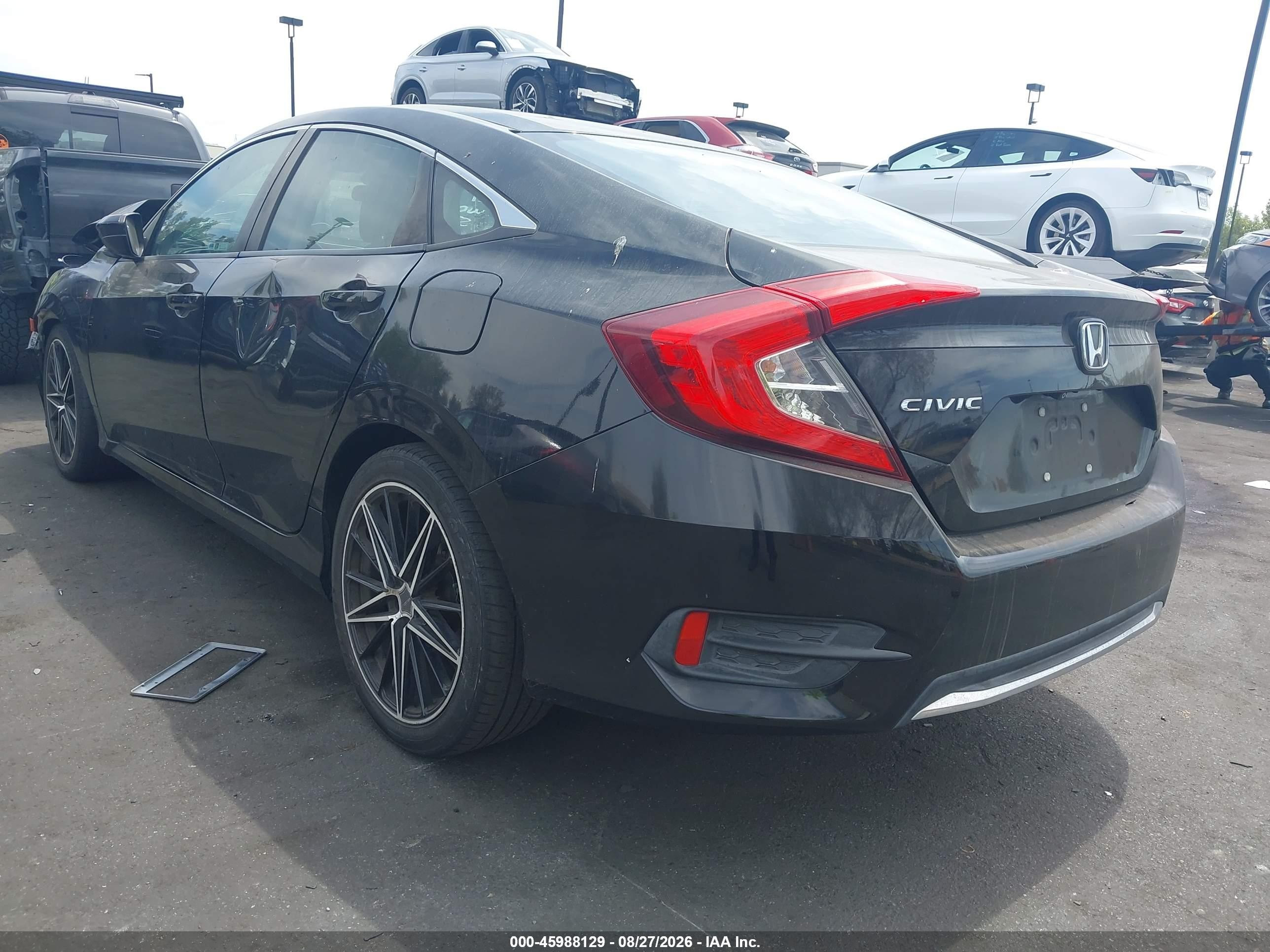 2020 Honda Civic Lx Black vin: 2HGFC2F61LH534022