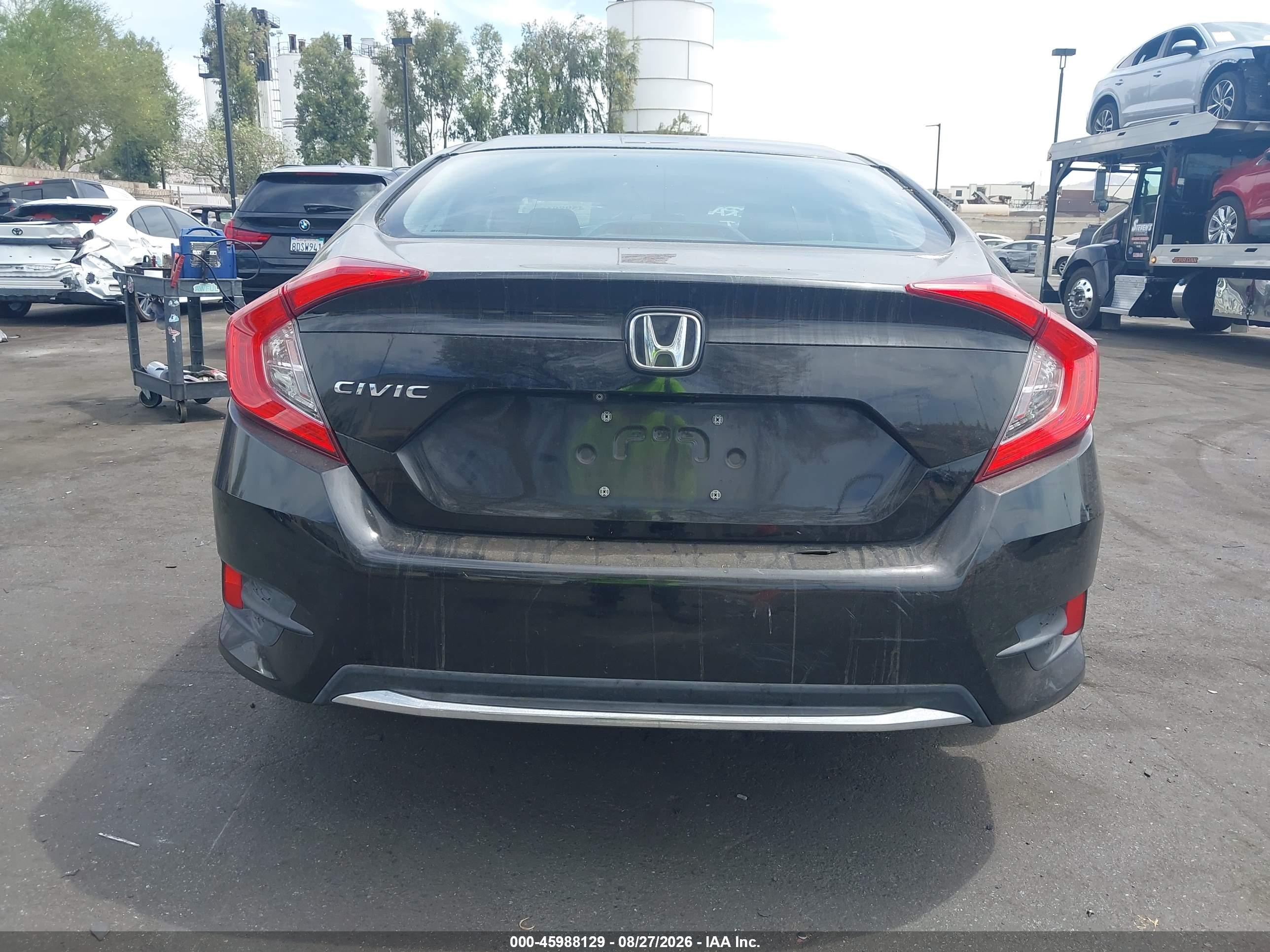 2020 Honda Civic Lx Black vin: 2HGFC2F61LH534022