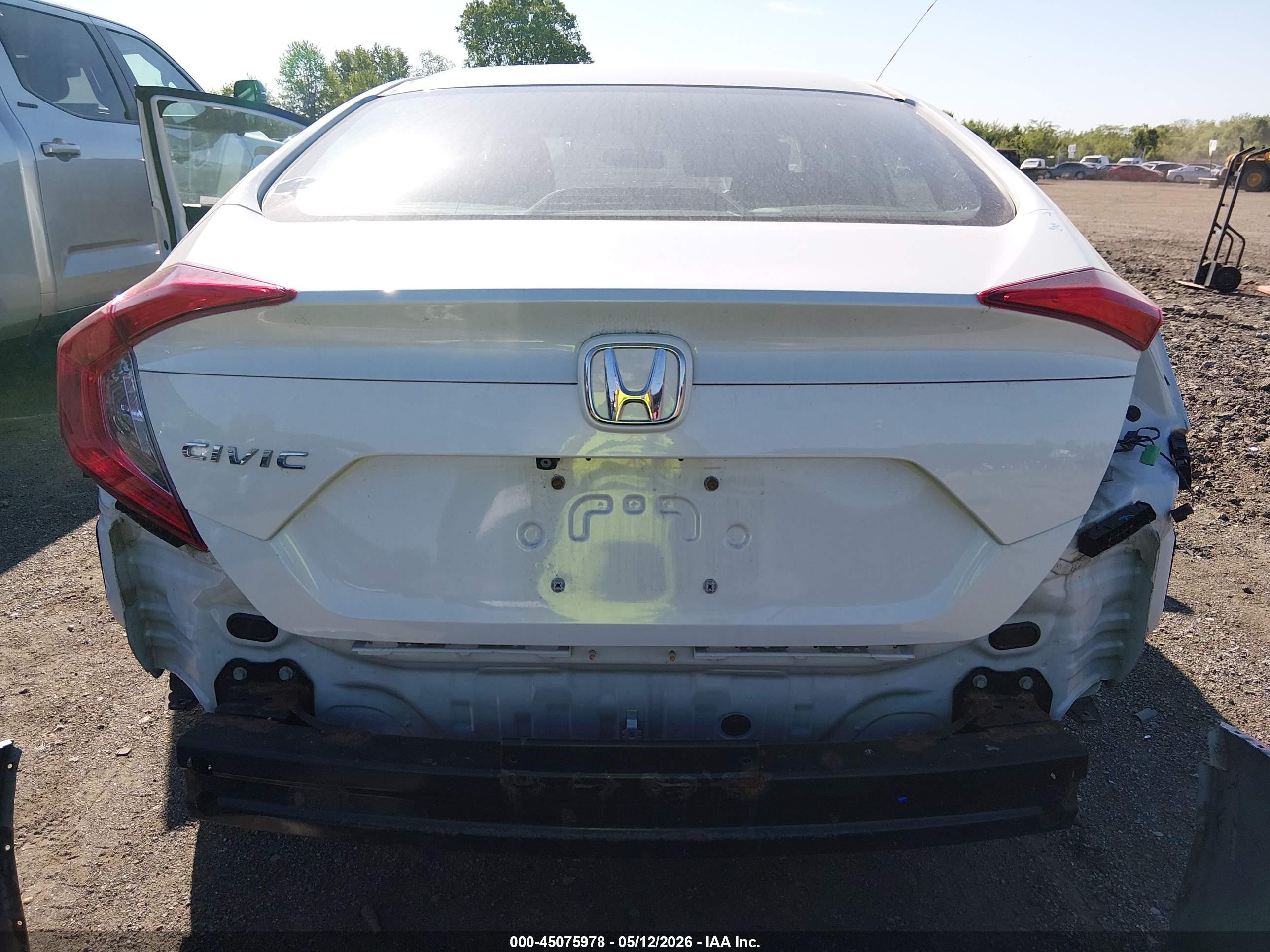 2021 Honda Civic Lx White vin: 2HGFC2F61MH550318