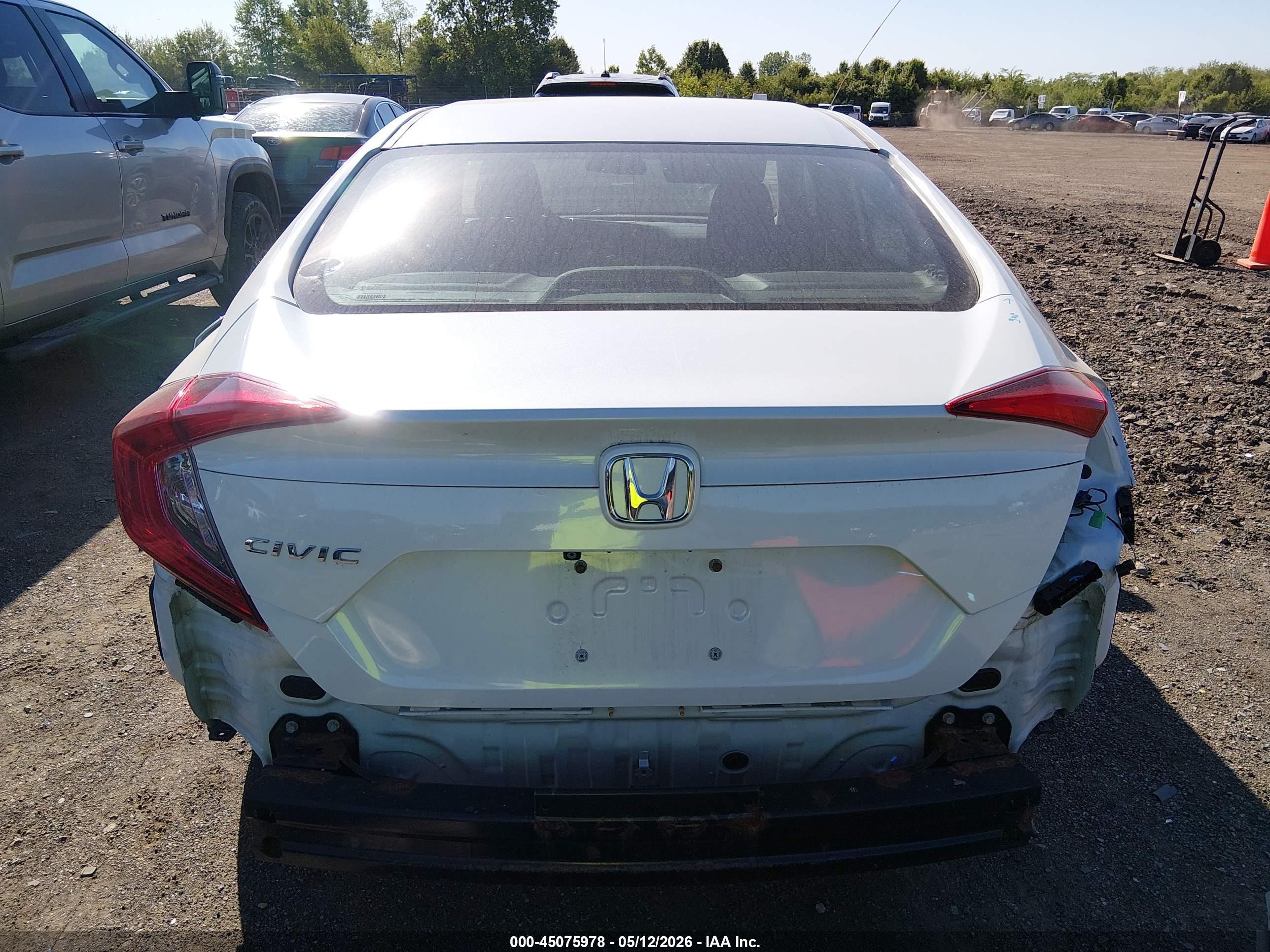 2021 Honda Civic Lx White vin: 2HGFC2F61MH550318