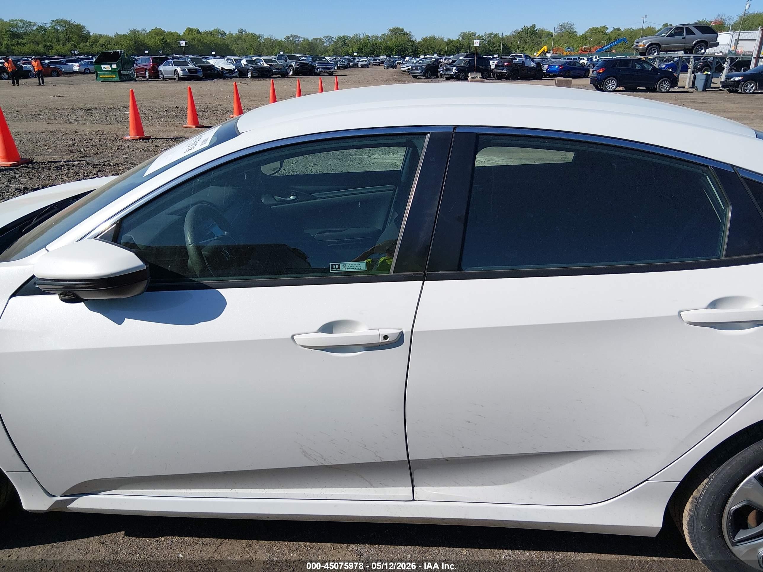 2021 Honda Civic Lx White vin: 2HGFC2F61MH550318