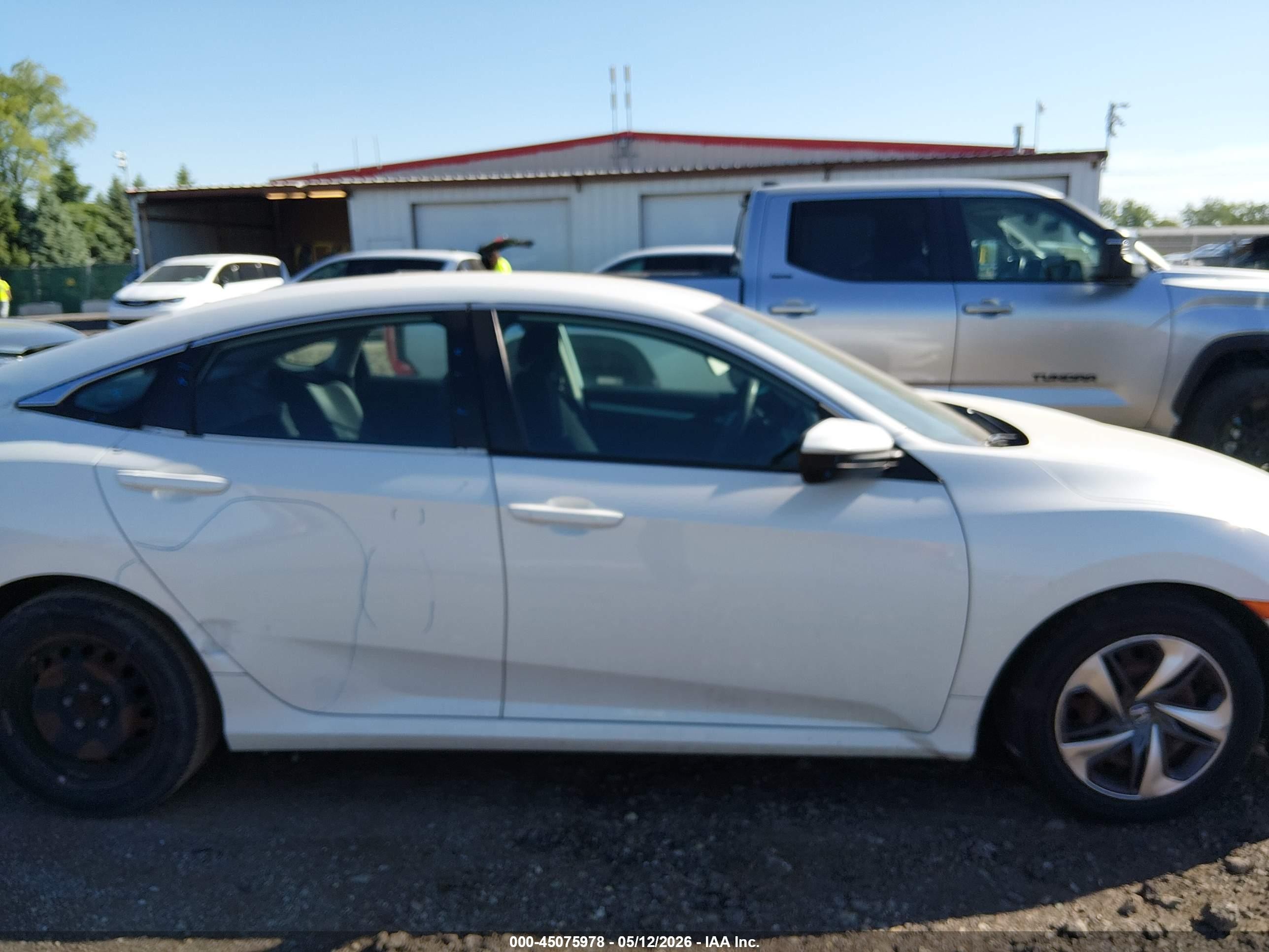 2021 Honda Civic Lx White vin: 2HGFC2F61MH550318