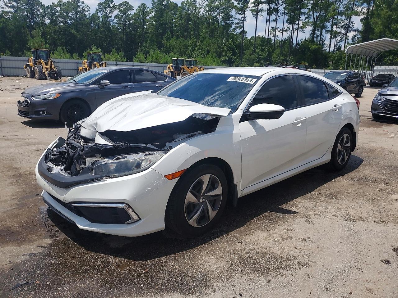 2020 Honda Civic Lx White vin: 2HGFC2F62LH559706