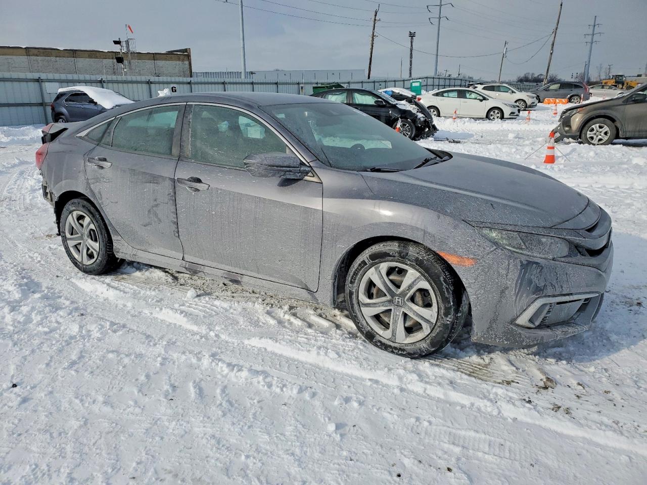 2021 Honda Civic Lx Gray vin: 2HGFC2F62MH525878