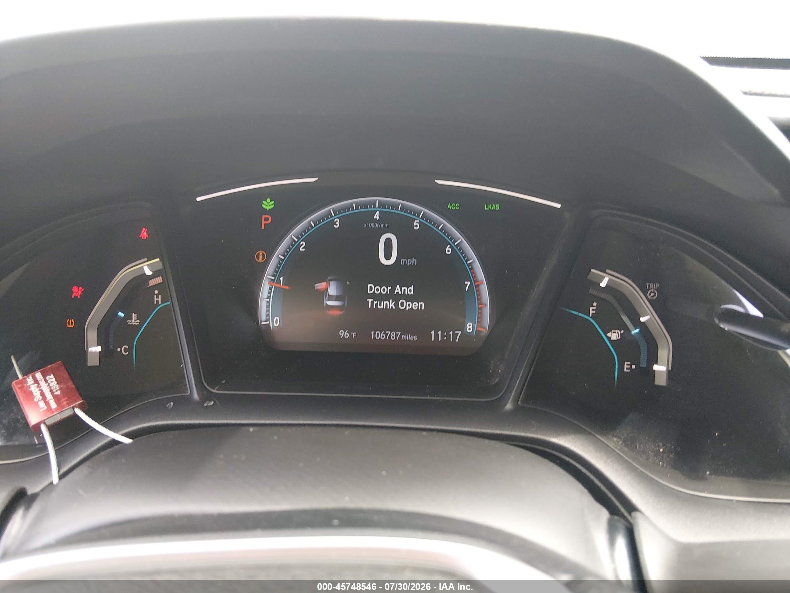 2019 Honda Civic Lx Gray vin: 2HGFC2F63KH516376