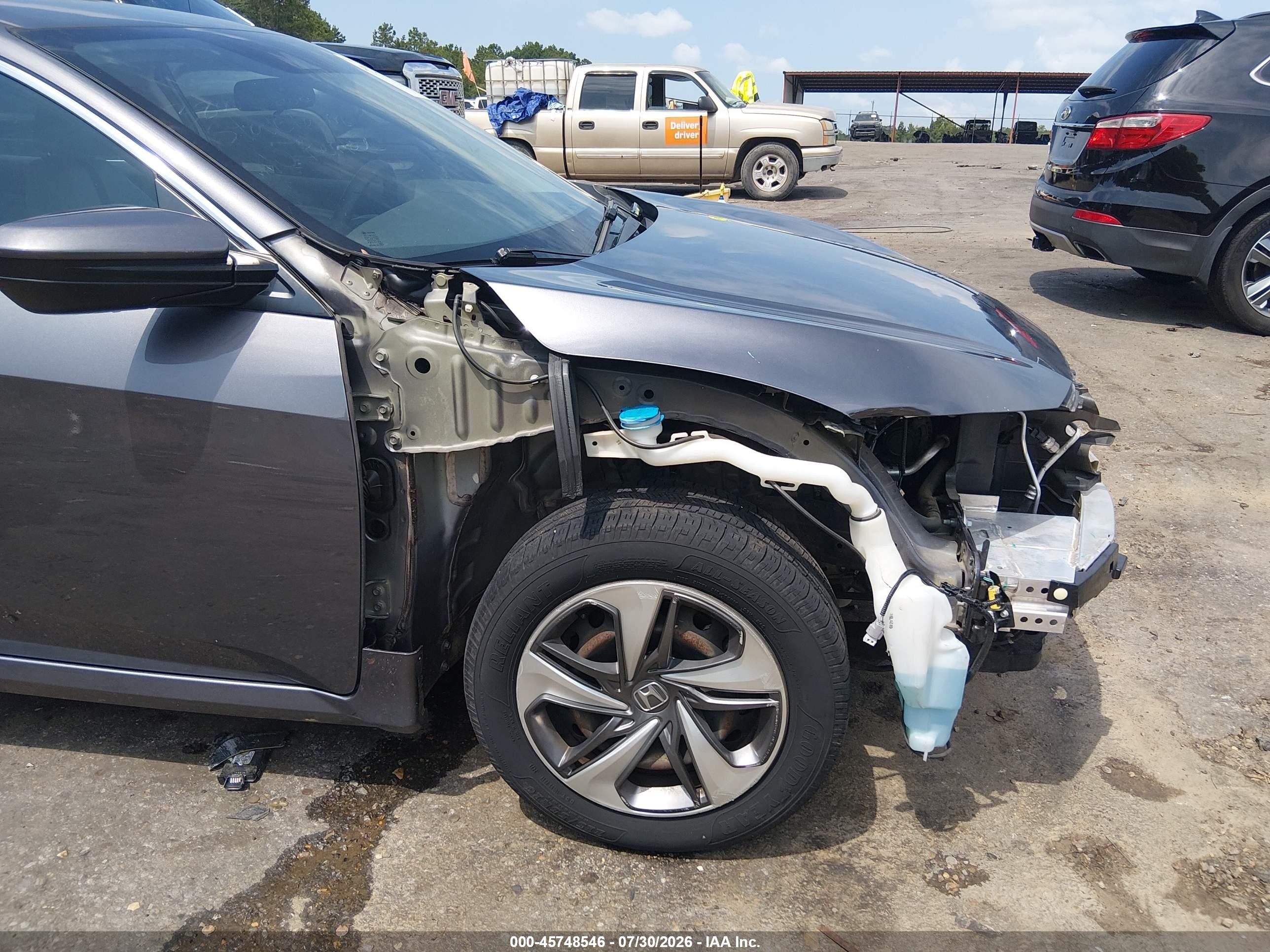 2019 Honda Civic Lx Gray vin: 2HGFC2F63KH516376
