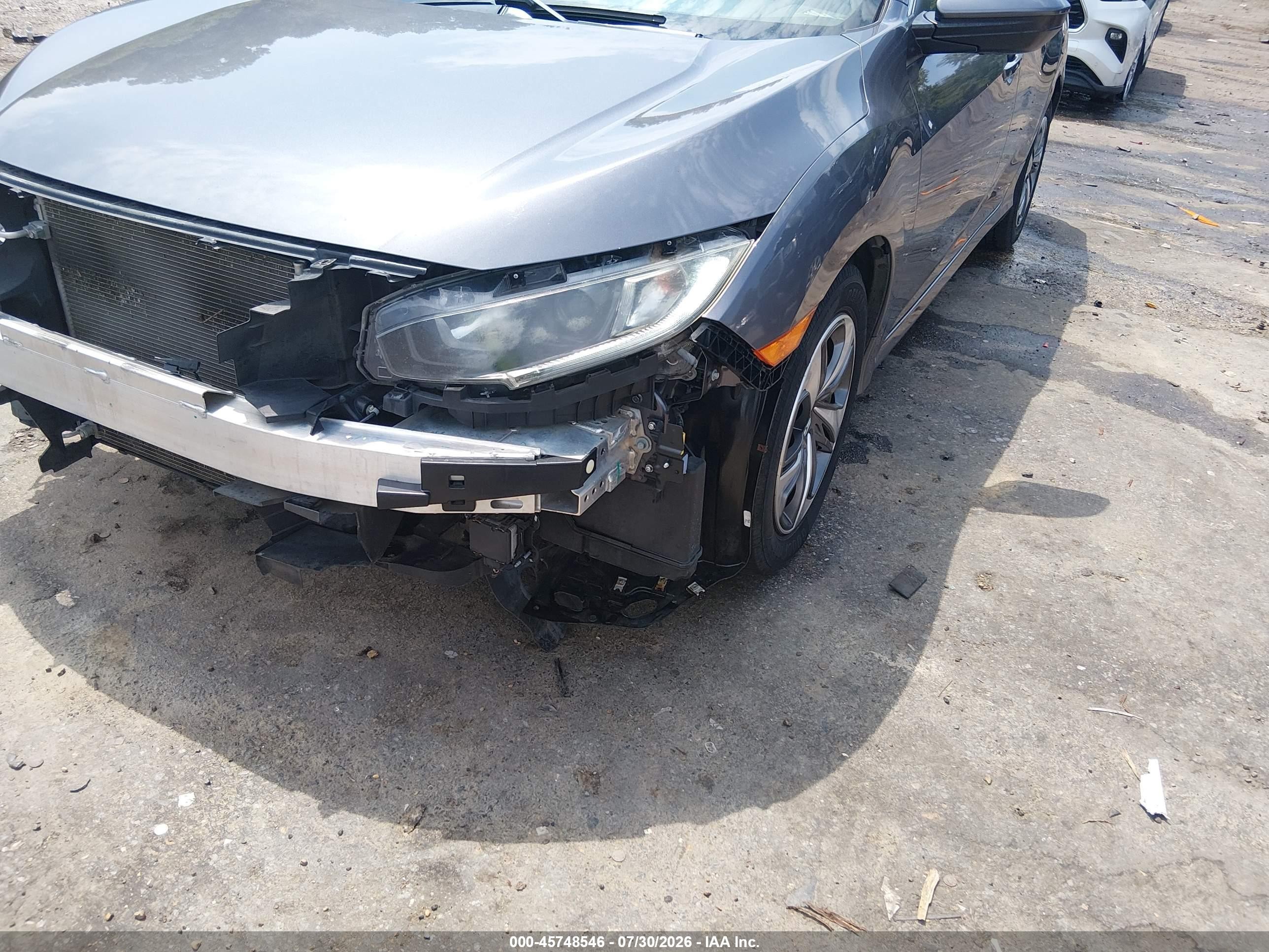 2019 Honda Civic Lx Gray vin: 2HGFC2F63KH516376