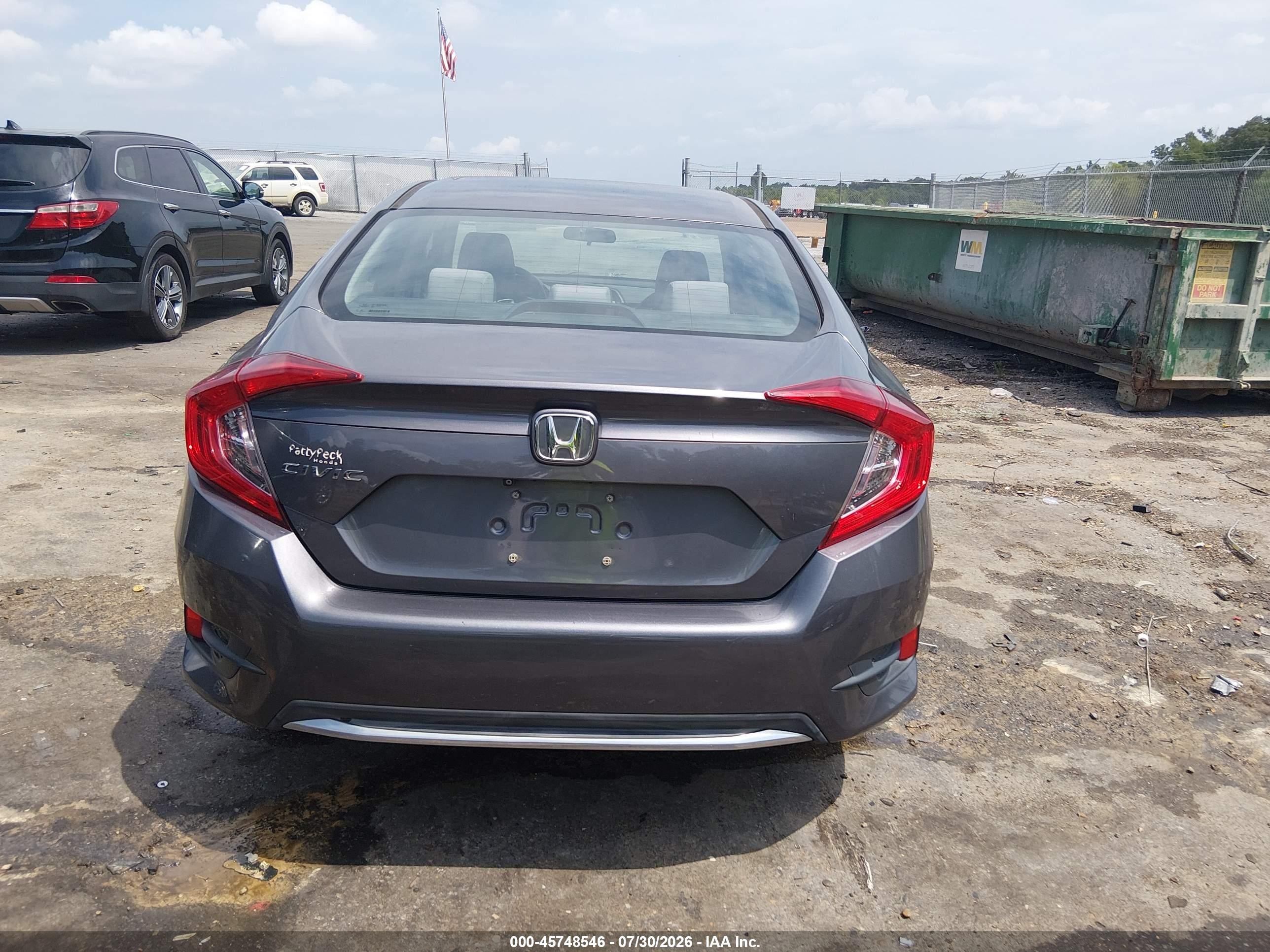 2019 Honda Civic Lx Gray vin: 2HGFC2F63KH516376