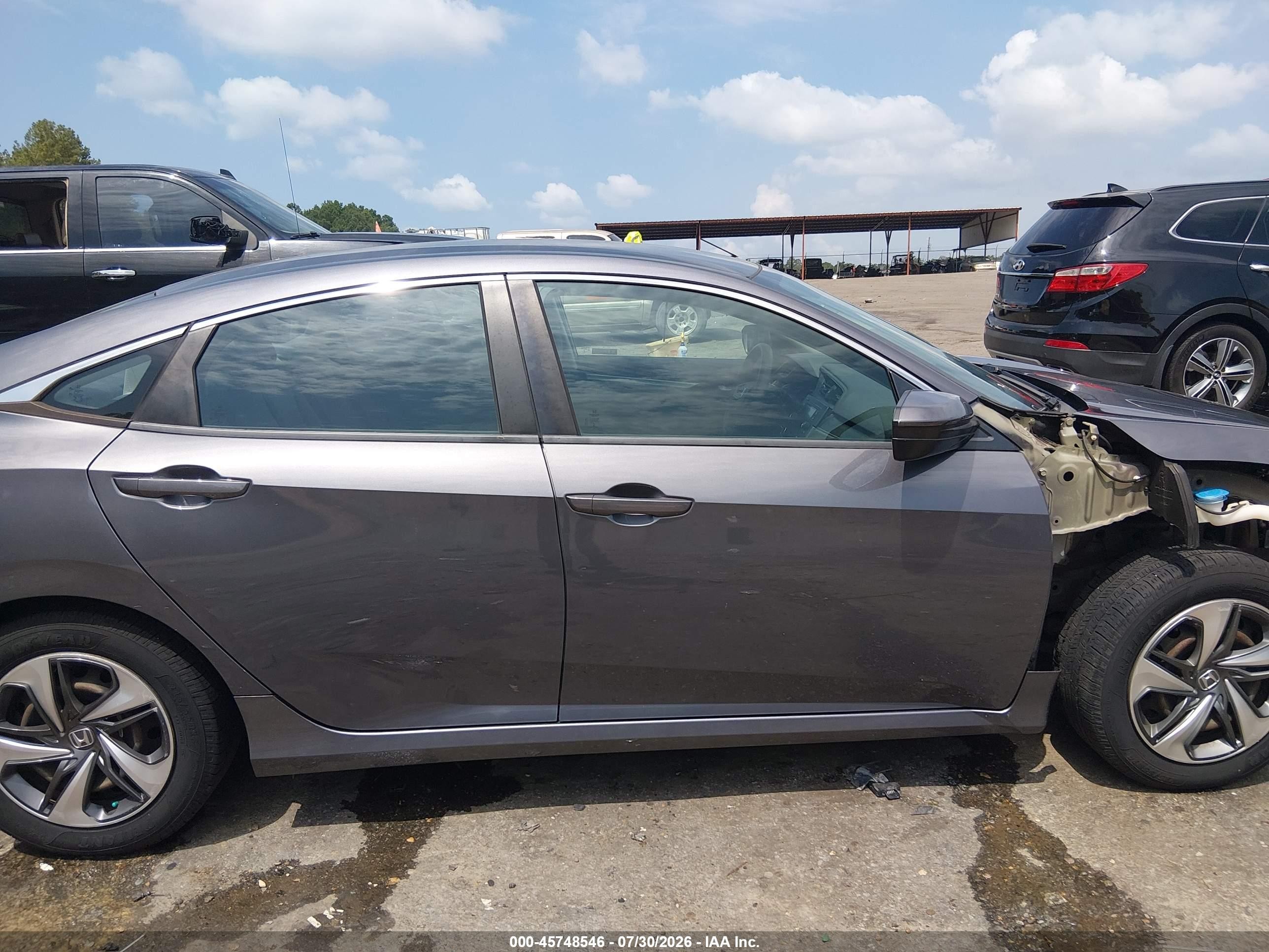 2019 Honda Civic Lx Gray vin: 2HGFC2F63KH516376
