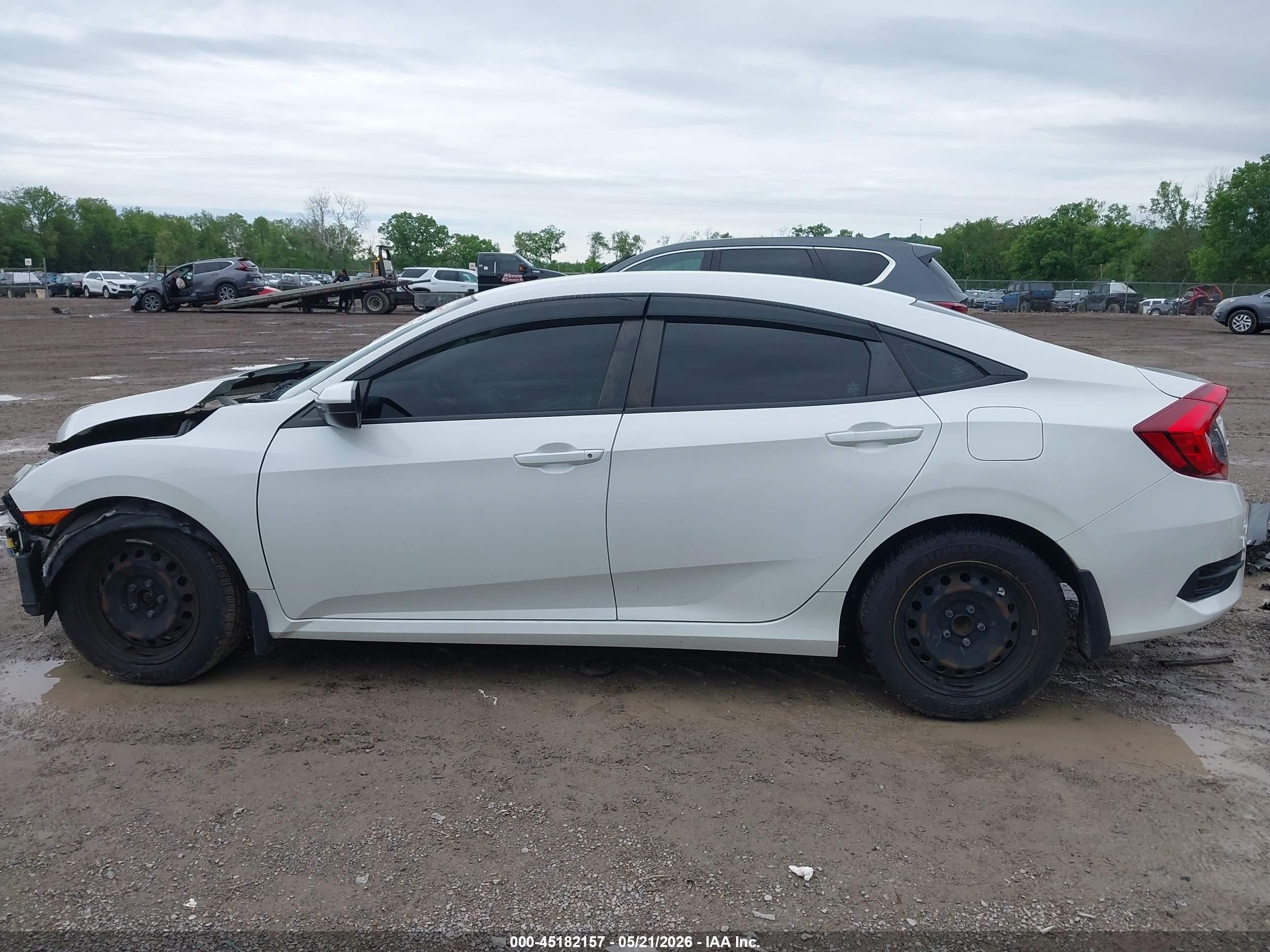 2019 Honda Civic Lx Белый vin: 2HGFC2F63KH521190