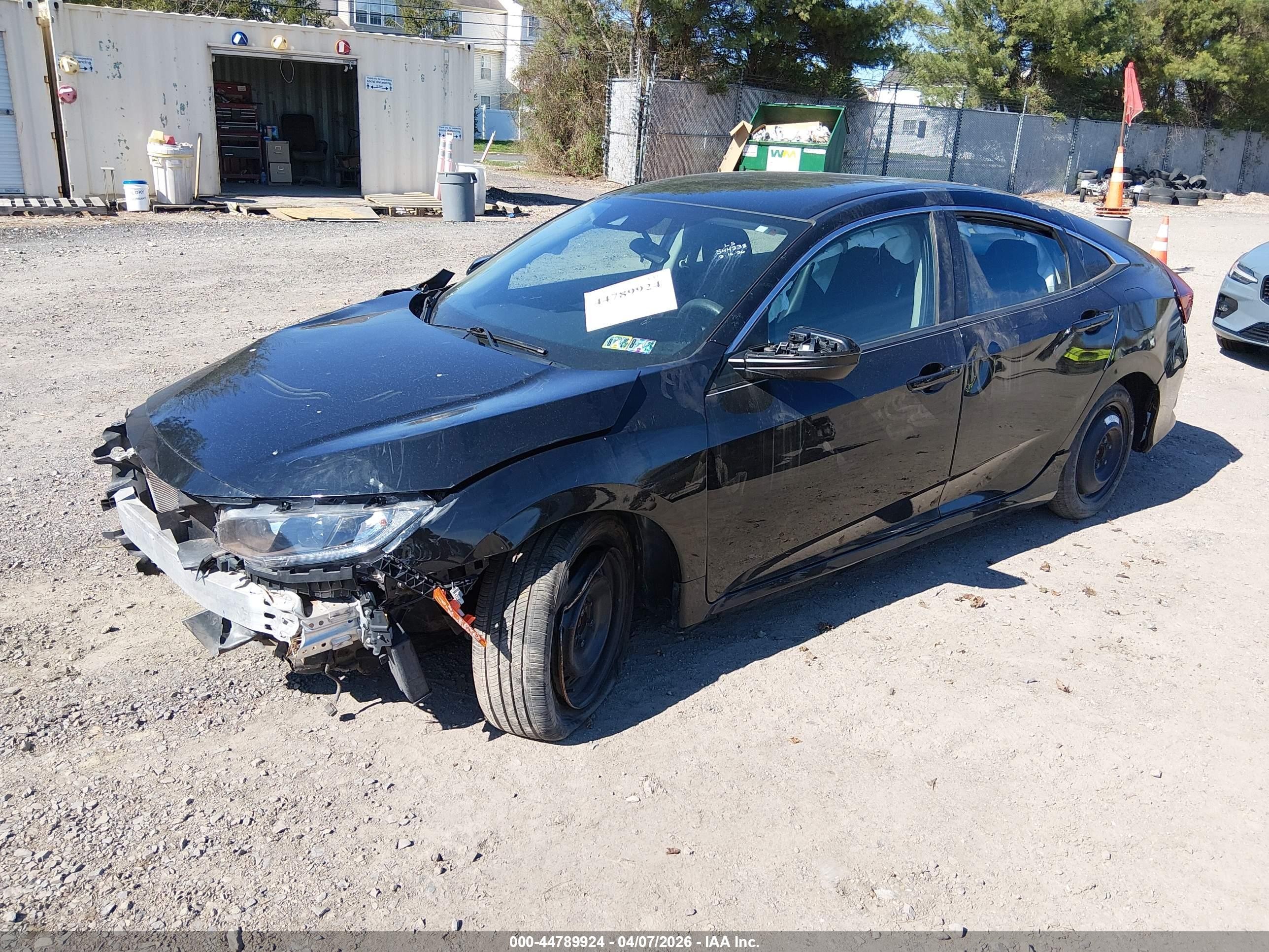 2019 Honda Civic Lx Black vin: 2HGFC2F63KH544338