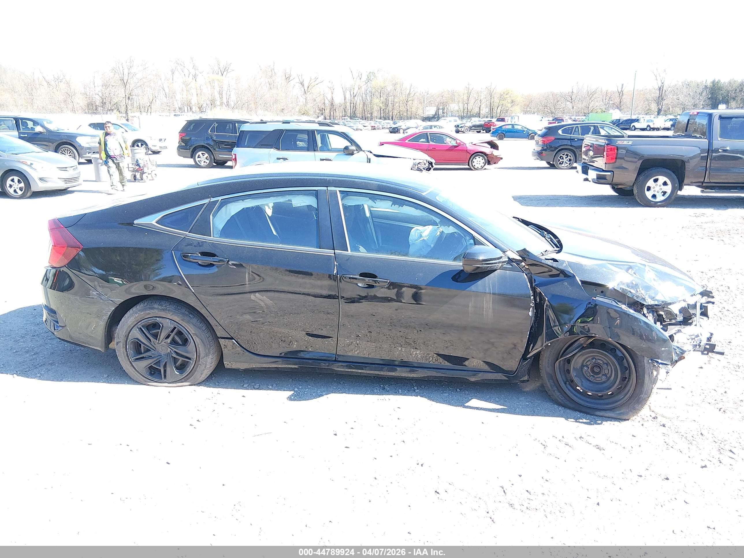 2019 Honda Civic Lx Black vin: 2HGFC2F63KH544338