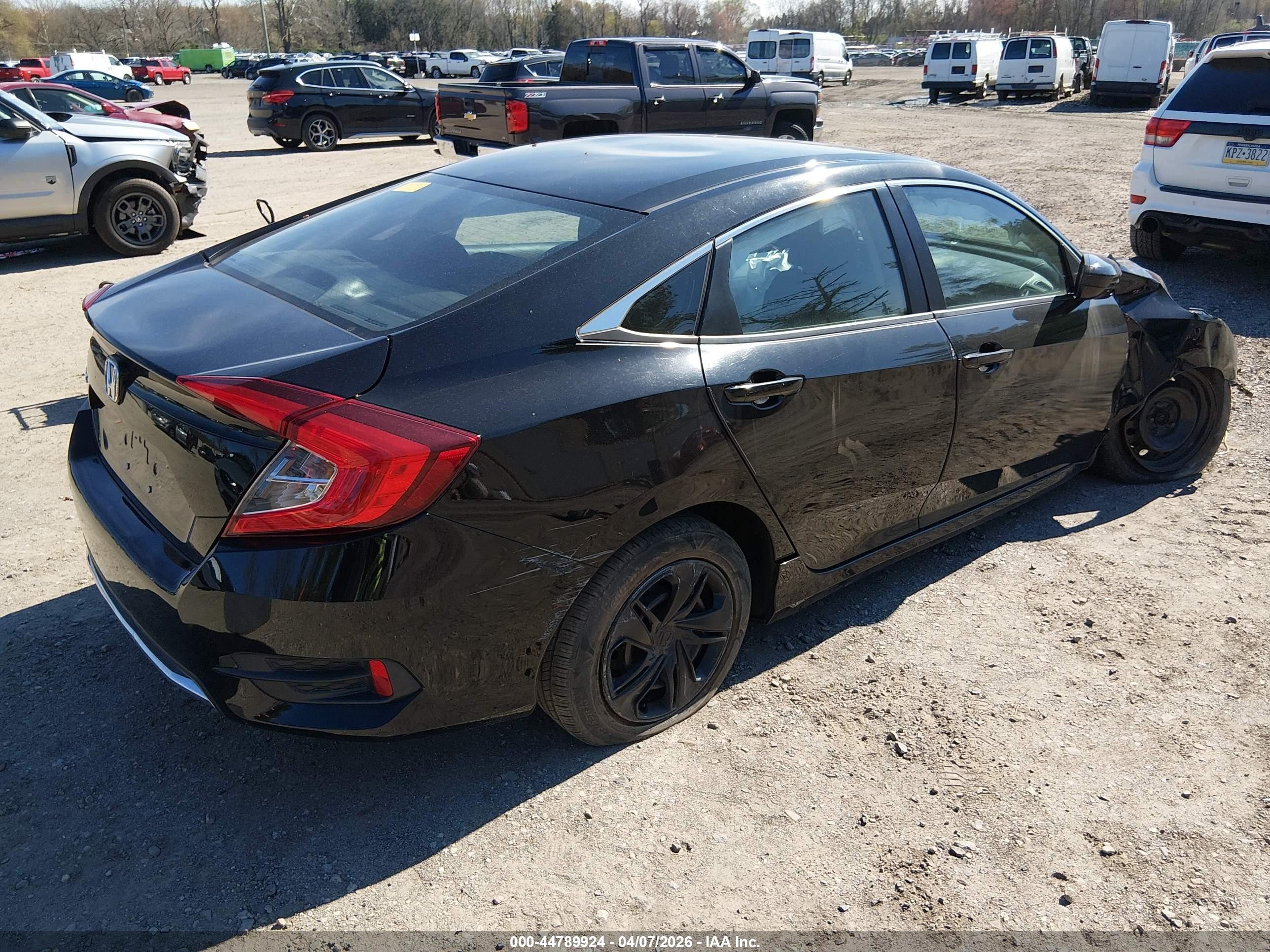 2019 Honda Civic Lx Black vin: 2HGFC2F63KH544338
