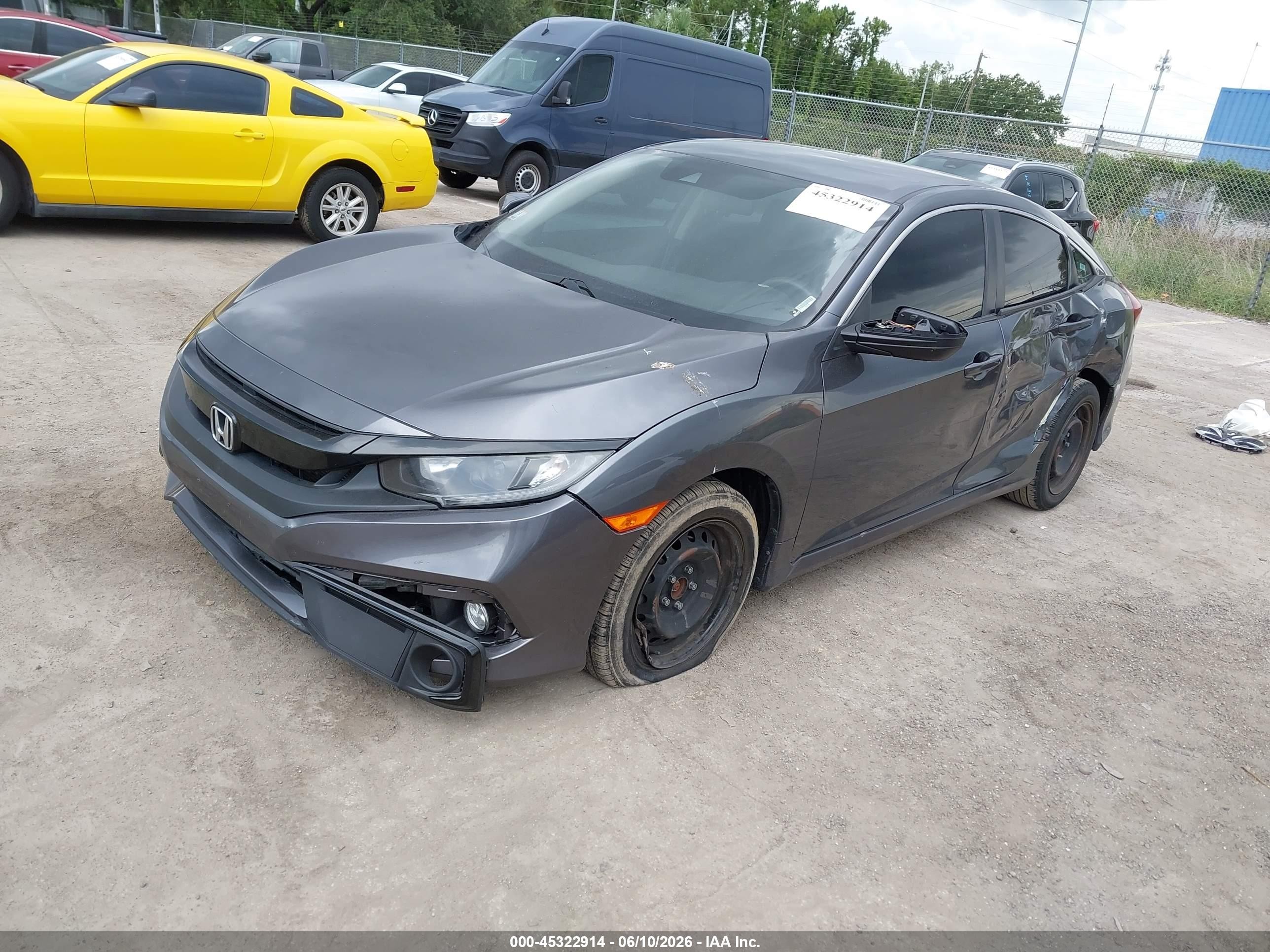 2020 Honda Civic Lx Gray vin: 2HGFC2F63LH514029