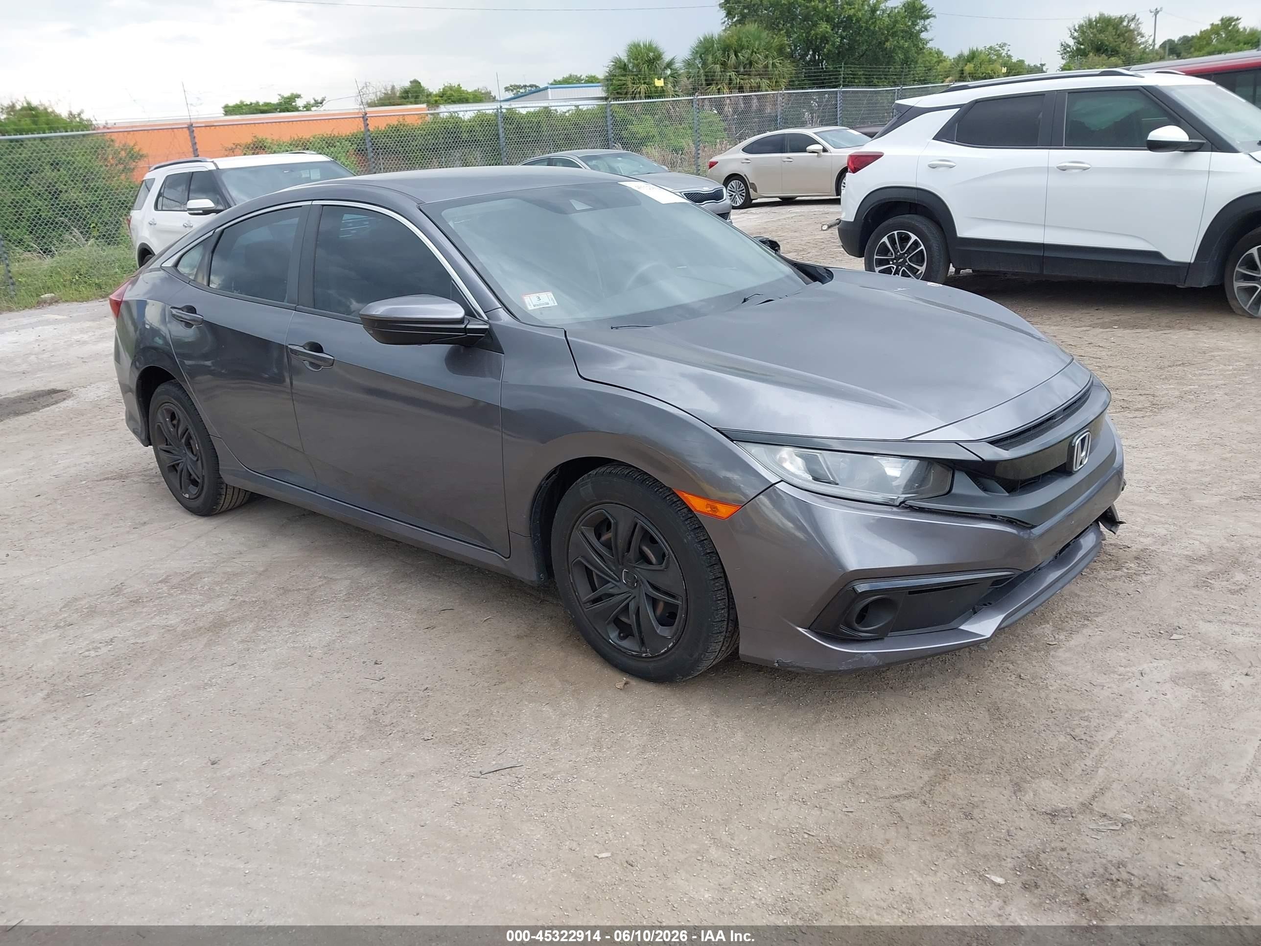 2020 Honda Civic Lx Серый vin: 2HGFC2F63LH514029