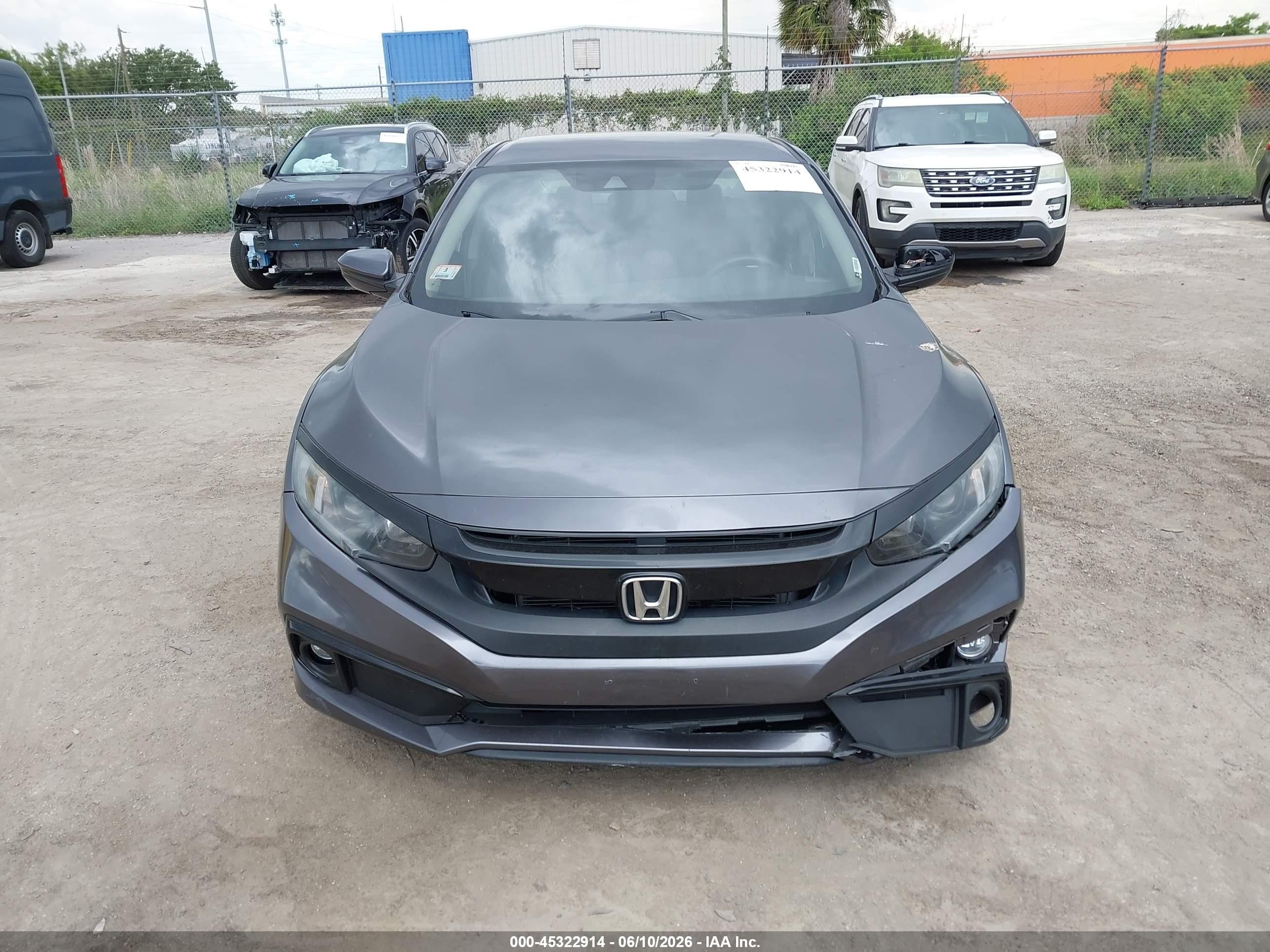2020 Honda Civic Lx Gray vin: 2HGFC2F63LH514029