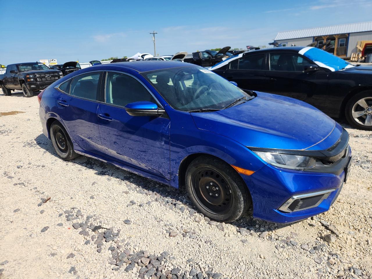 2019 Honda Civic Lx Blue vin: 2HGFC2F64KH520324