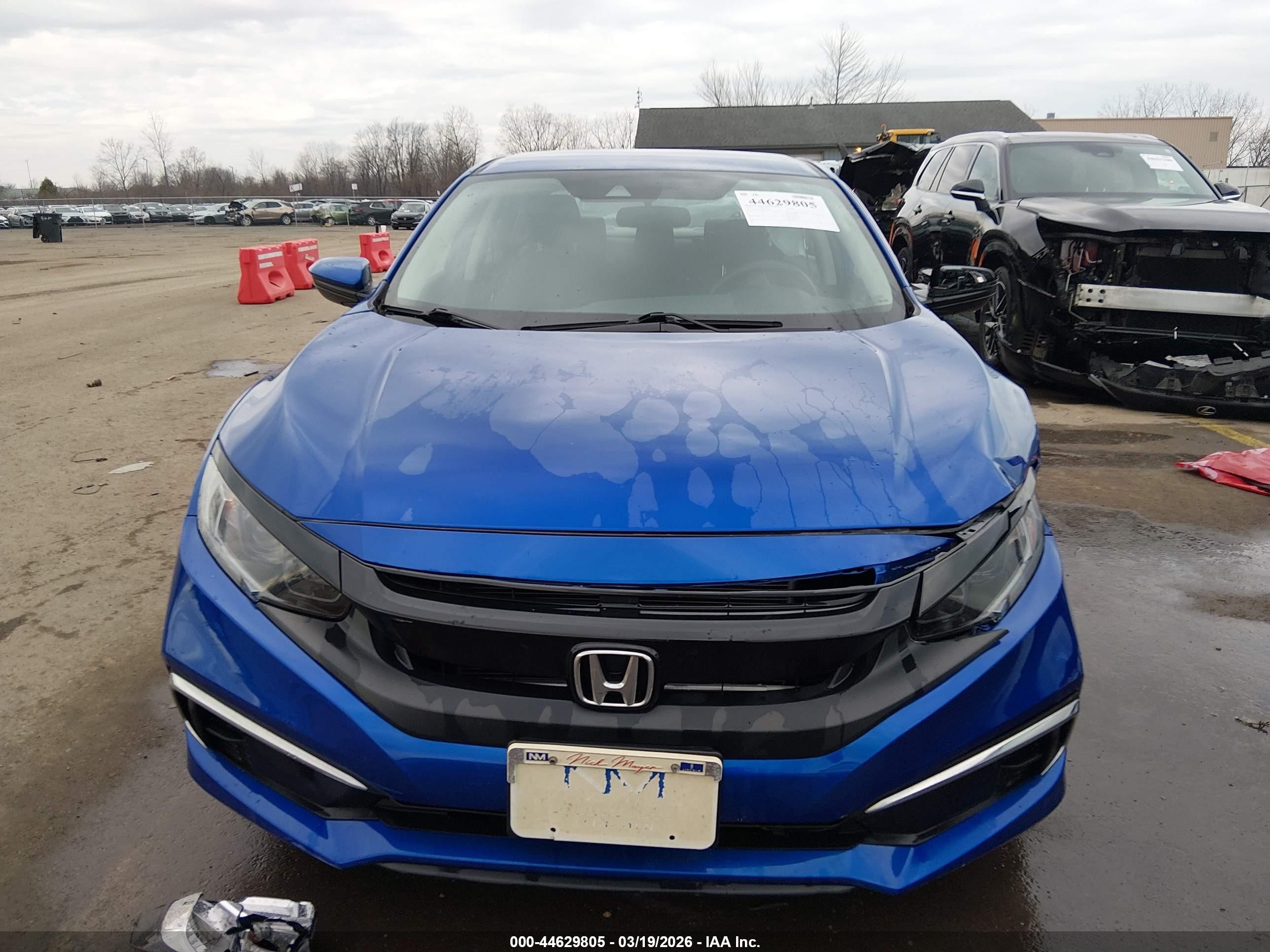 2019 Honda Civic Lx Blue vin: 2HGFC2F64KH532893