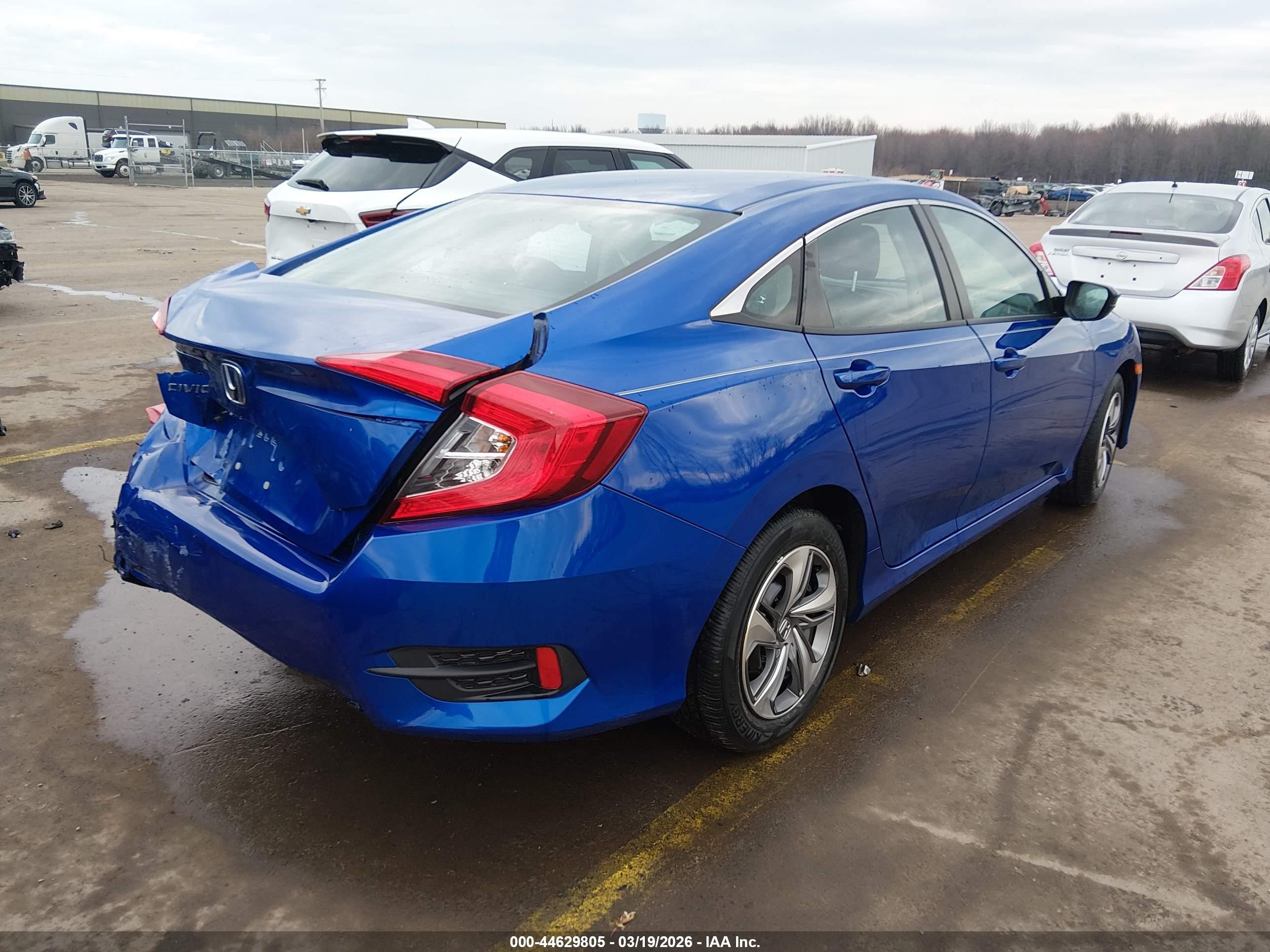 2019 Honda Civic Lx Blue vin: 2HGFC2F64KH532893