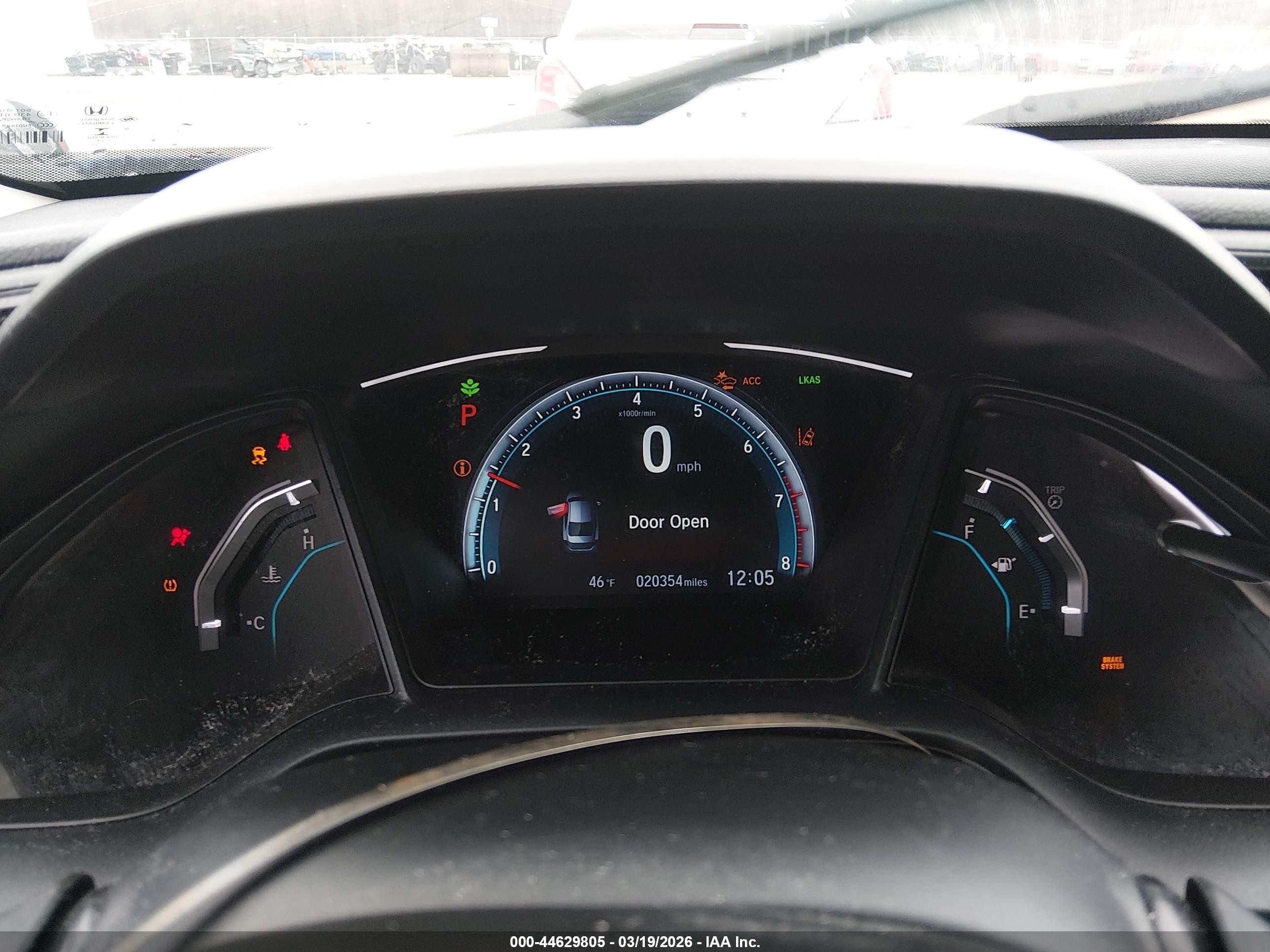 2019 Honda Civic Lx Blue vin: 2HGFC2F64KH532893