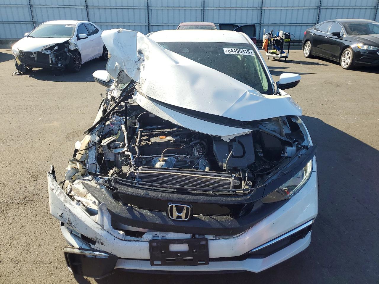 2019 Honda Civic Lx White vin: 2HGFC2F64KH597484