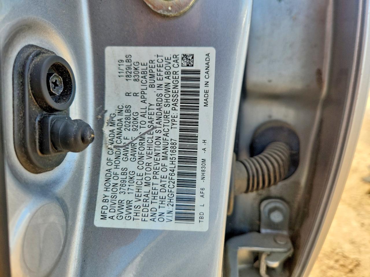 2020 Honda Civic Lx Серебряный vin: 2HGFC2F64LH516887