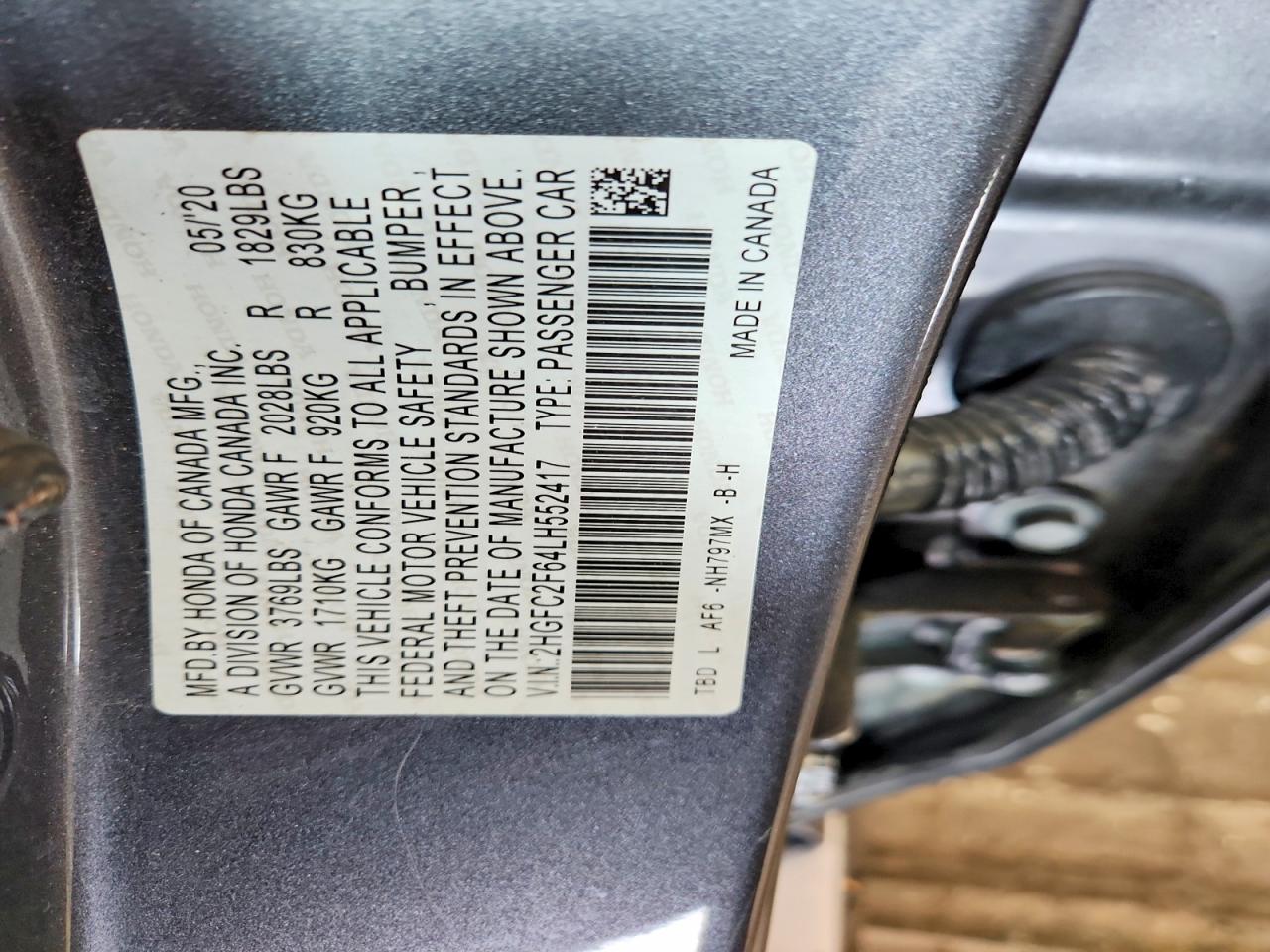 2020 Honda Civic Lx Silver vin: 2HGFC2F64LH552417