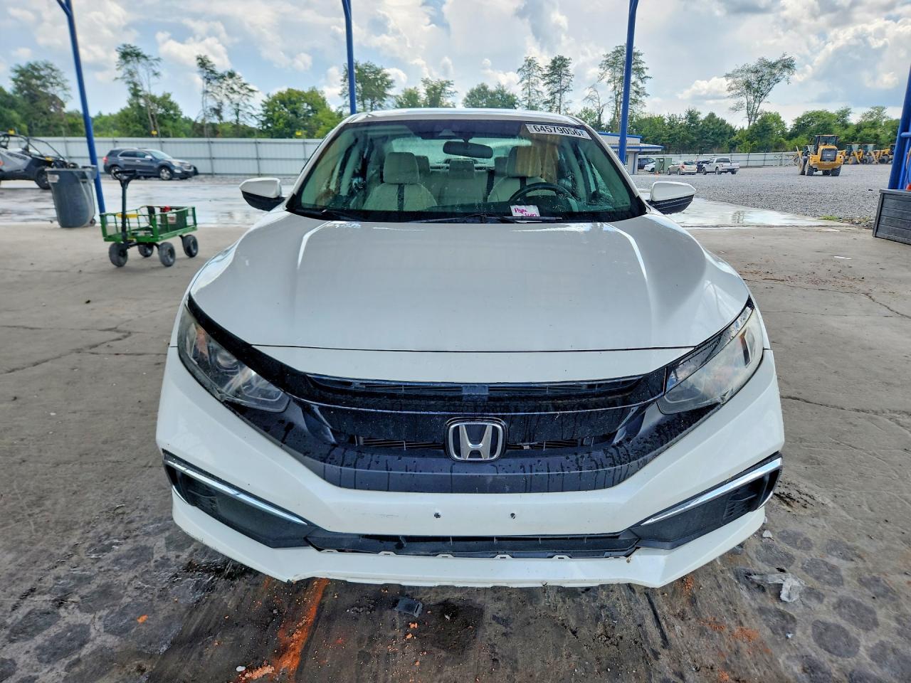 2020 Honda Civic Lx White vin: 2HGFC2F65LH507583