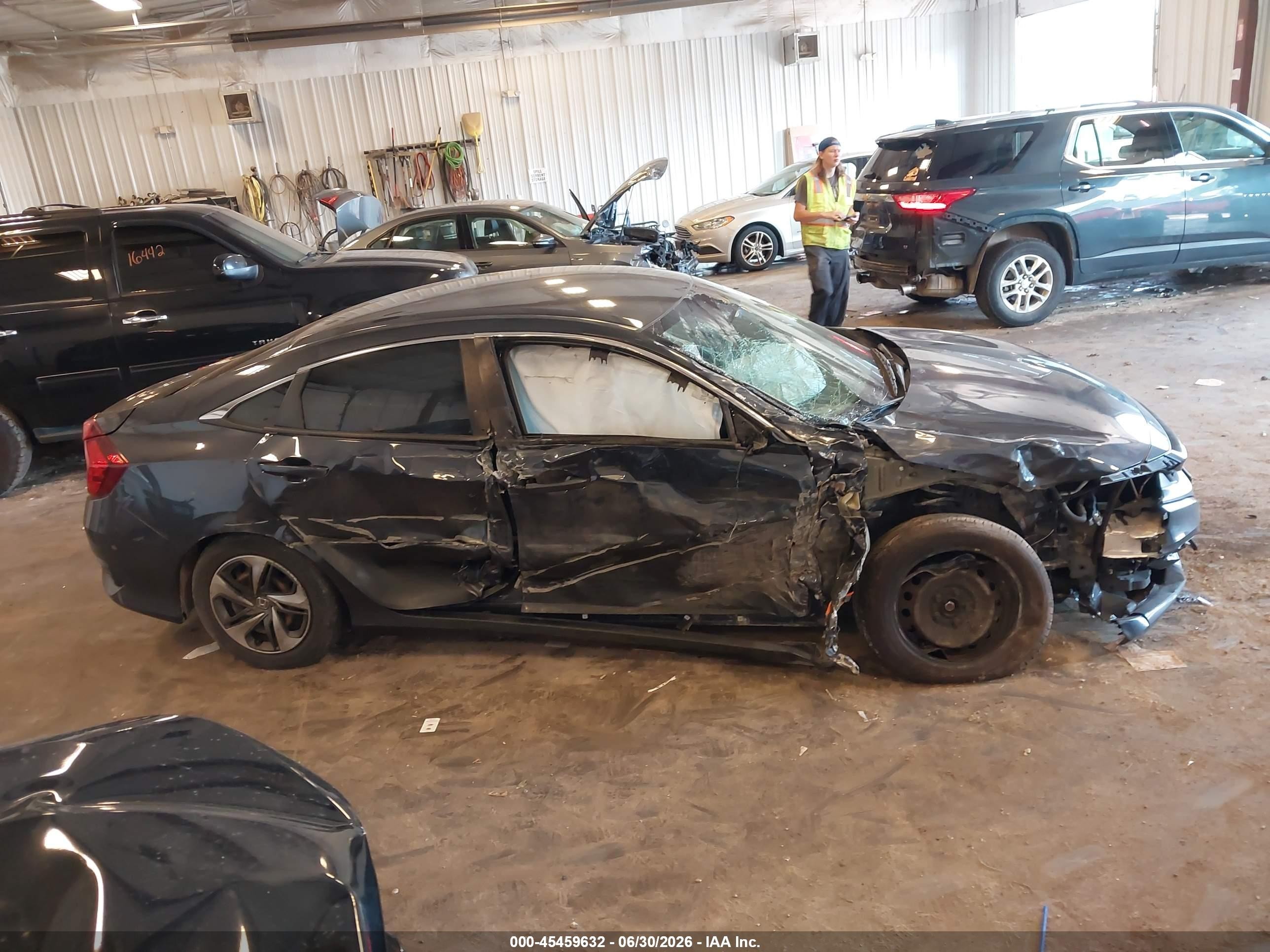 2020 Honda Civic Lx Gray vin: 2HGFC2F65LH565659