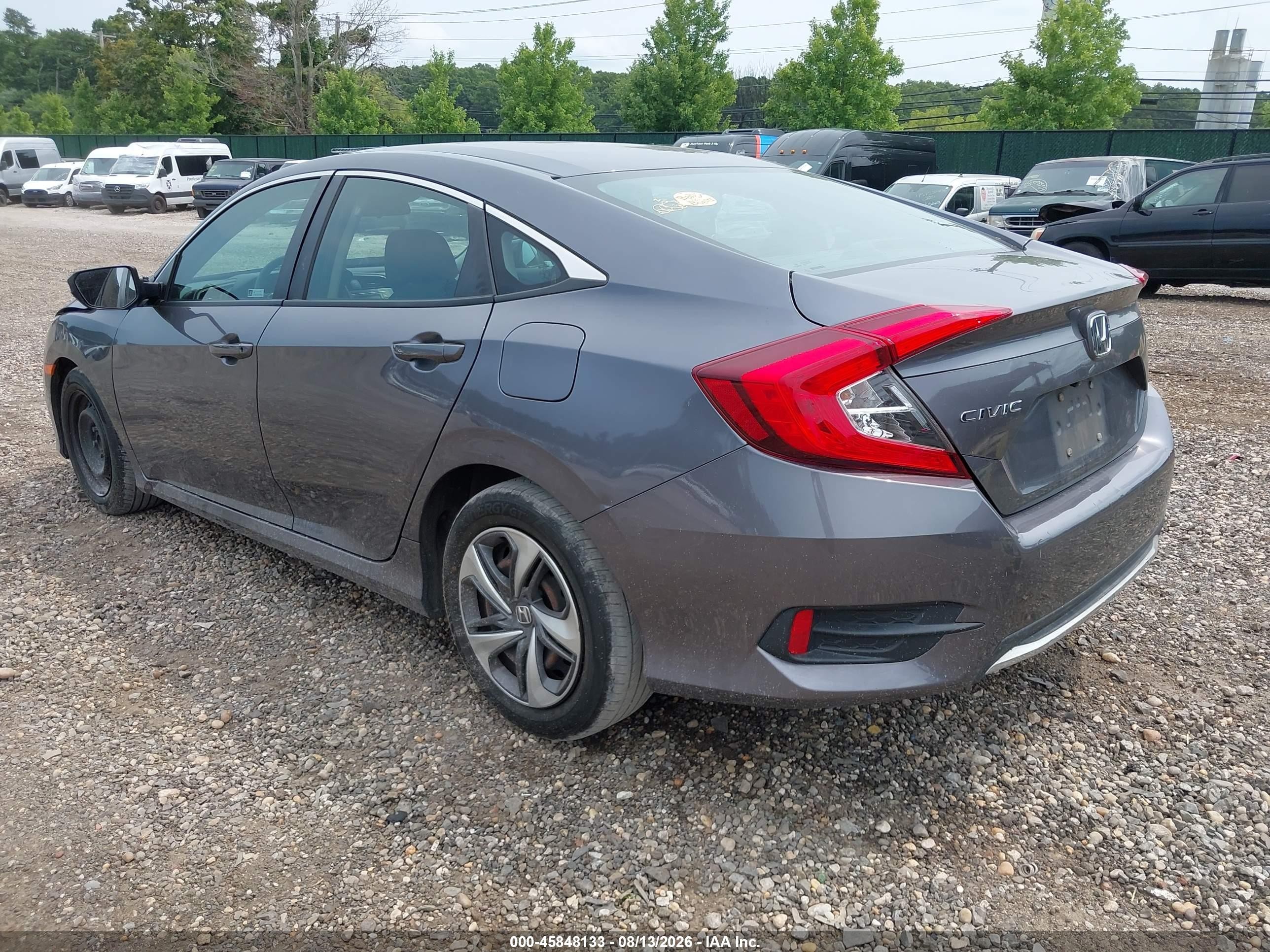2020 Honda Civic Lx Серый vin: 2HGFC2F65LH575642